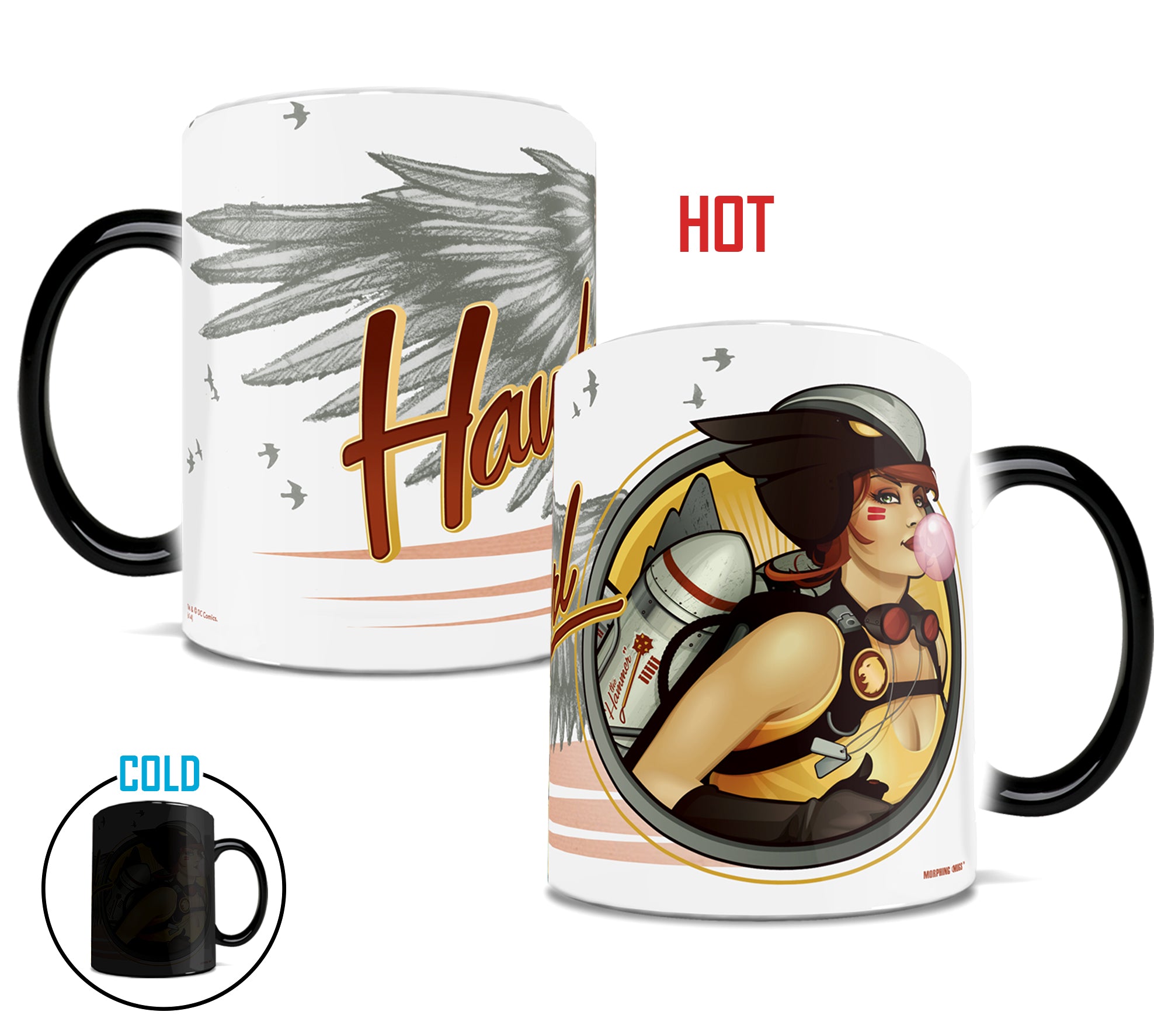 DC Comics (Justice League - Hawkgirl Bombshell) Morphing Mugs® Heat-Sensitive Mug MMUG090