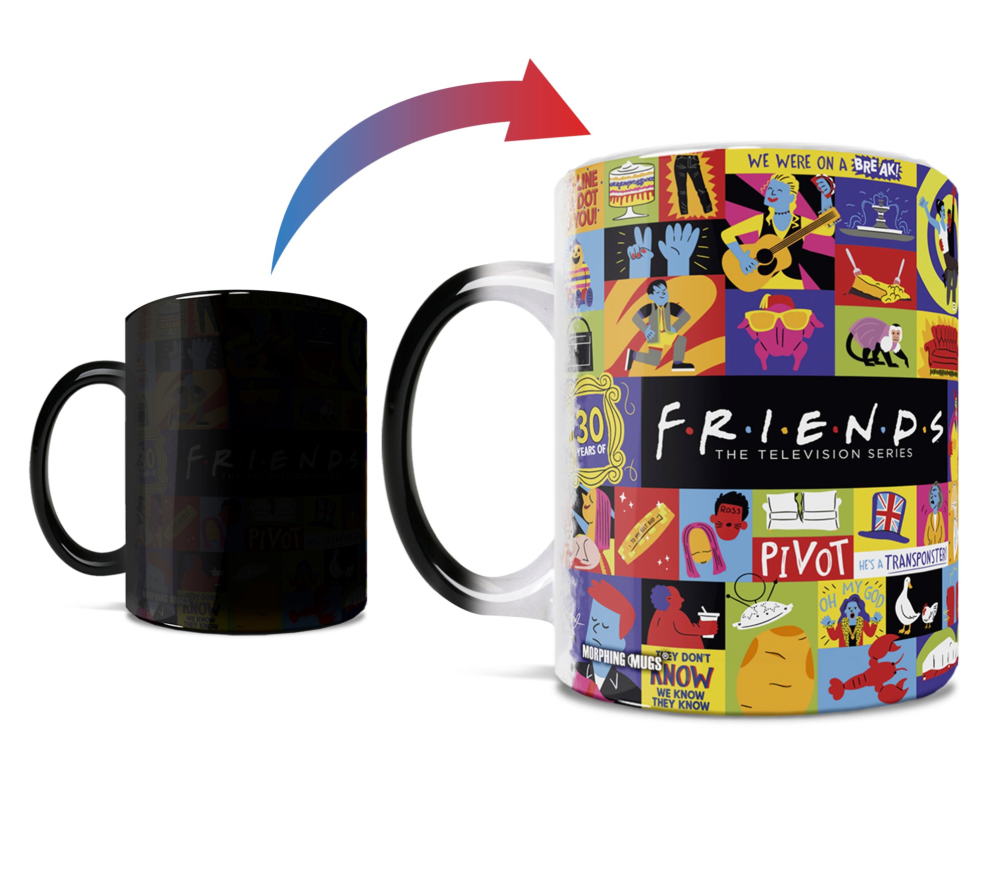 Friends: The Television Show 30th Anniversary (30 Years of Friends) Morphing Mugs® Heat-Sensitive Mug MMUG1615