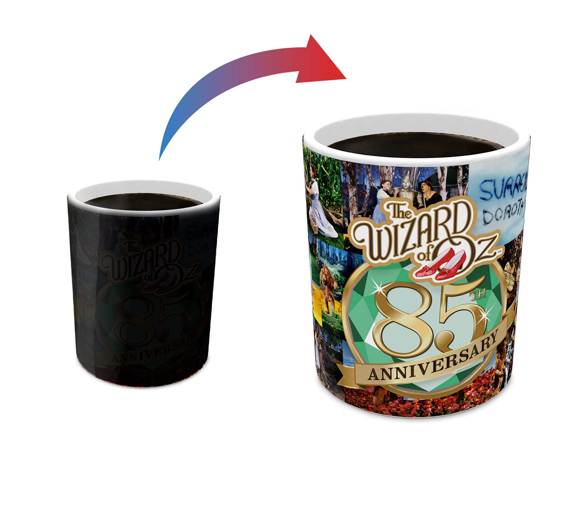 The Wizard of Oz (85th Anniversary – Iconic Scene Collage) Morphing Mugs® Heat- Sensitive Mug MMUG1620