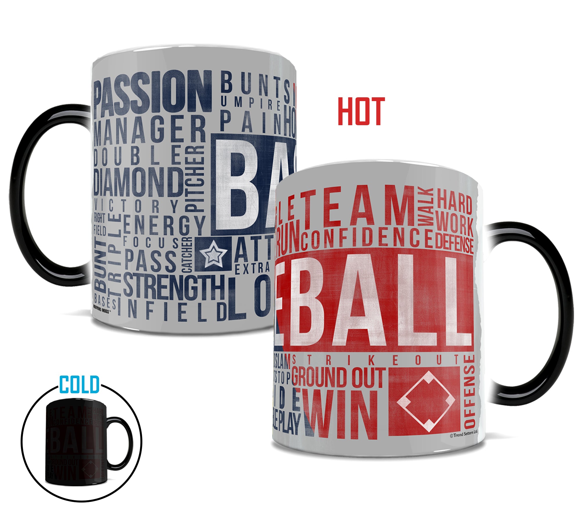 Sports Collection (Baseball Words) Morphing Mugs® Heat-Sensitive Mug MMUG442
