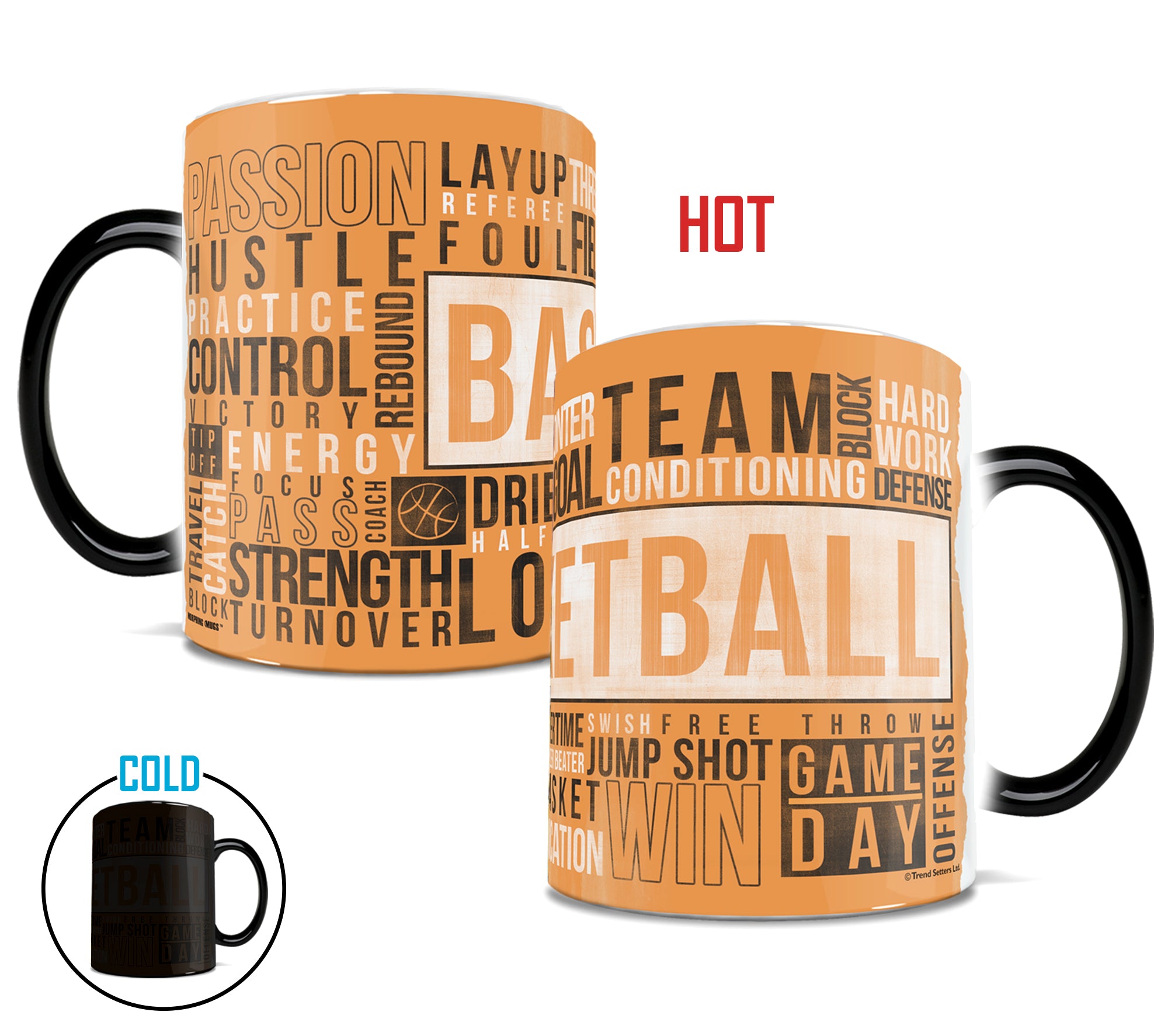 Sports Collection (Basketball Words) Morphing Mugs® Heat-Sensitive Mug MMUG444