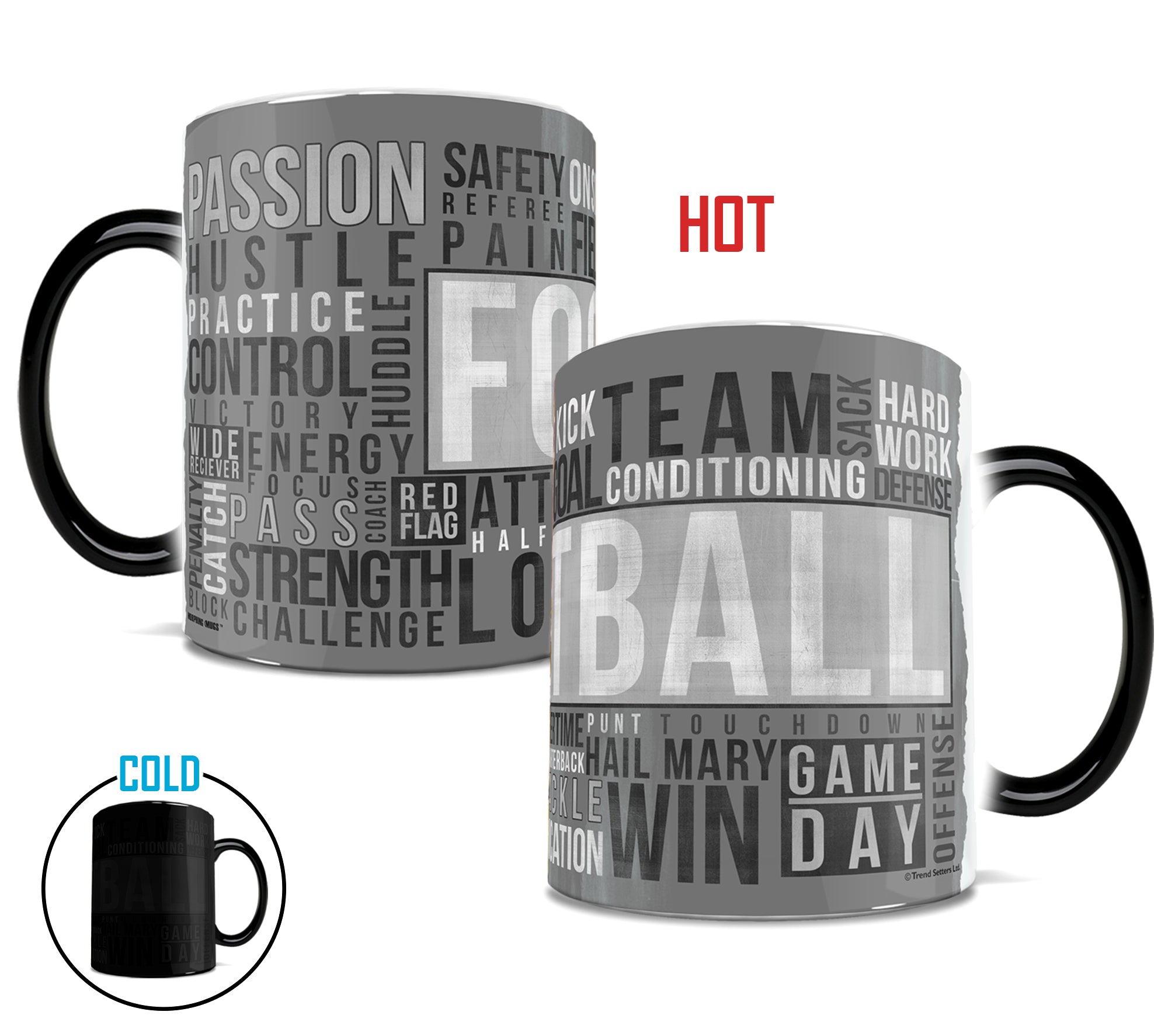 Sports Collection (Football Words) Morphing Mugs® Heat-Sensitive Mug MMUG446