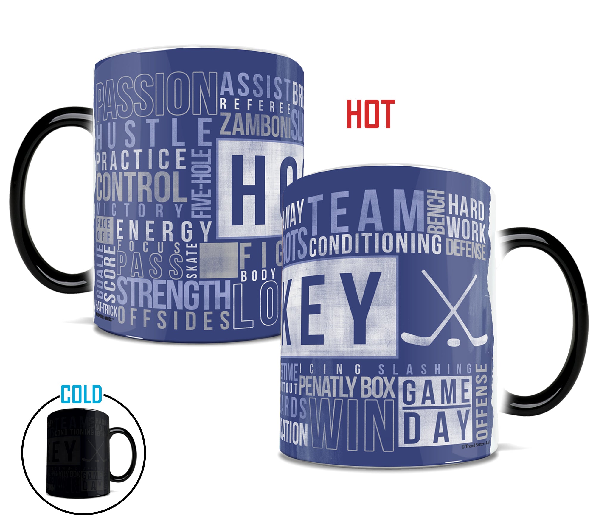 Sports Collection (Hockey Words) Morphing Mugs® Heat-Sensitive Mug MMUG448