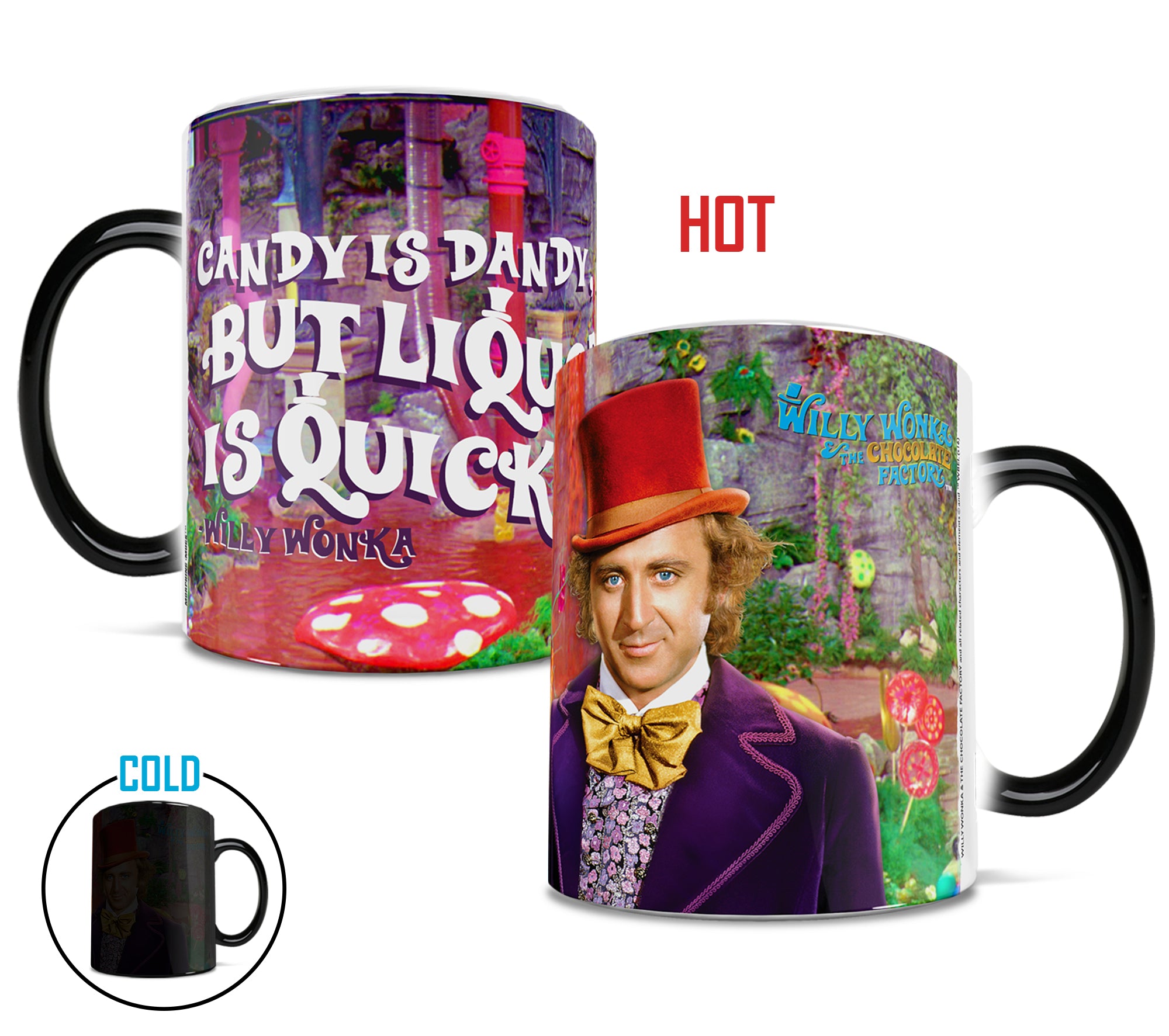 Willy Wonka and the Chocolate Factory (Liquor Is Quicker) Morphing Mugs®  Heat-Sensitive MugHeat-Sensitive Mug MMUG488