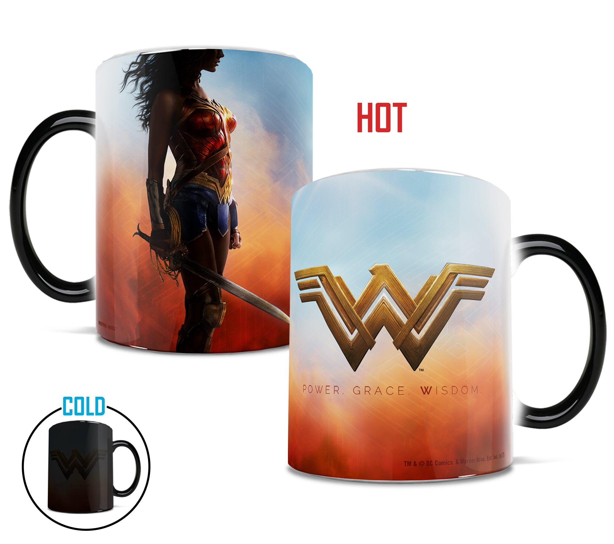 Wonder Woman (Power Grace Wisdom) Morphing Mugs®  Heat-Sensitive Mug MMUG576