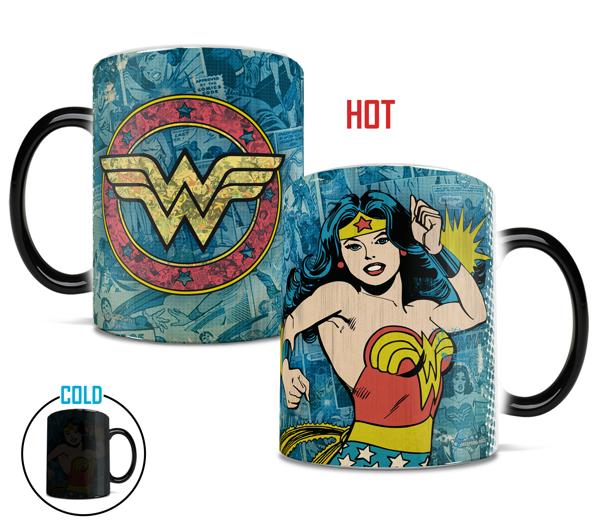 DC Comics (Wonder Woman - Retro Logo) Morphing Mugs® Heat-Sensitive Mug MMUG624