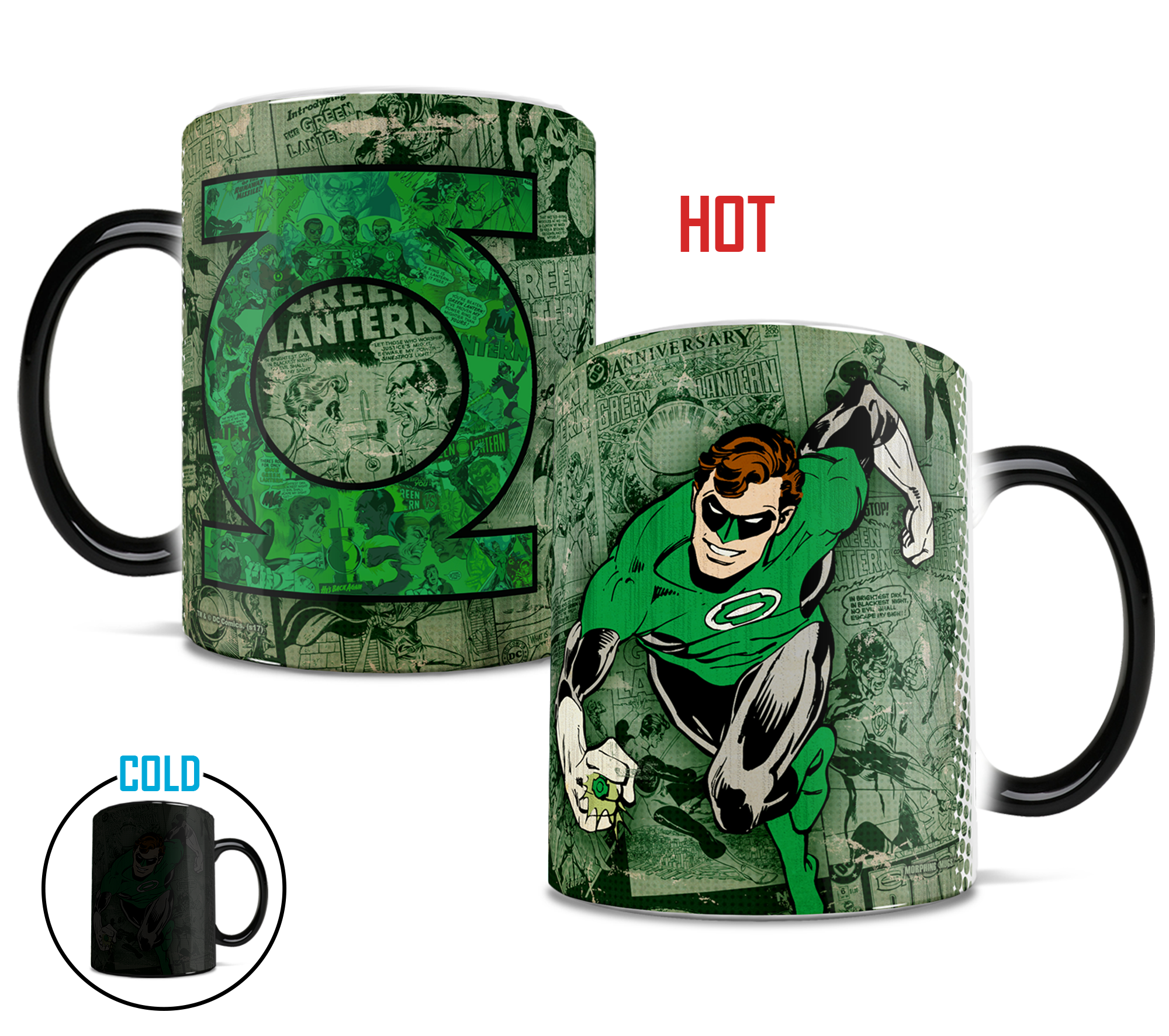 DC Comics (Green Lantern - Retro Logo) Morphing Mugs® Heat-Sensitive Mug MMUG626
