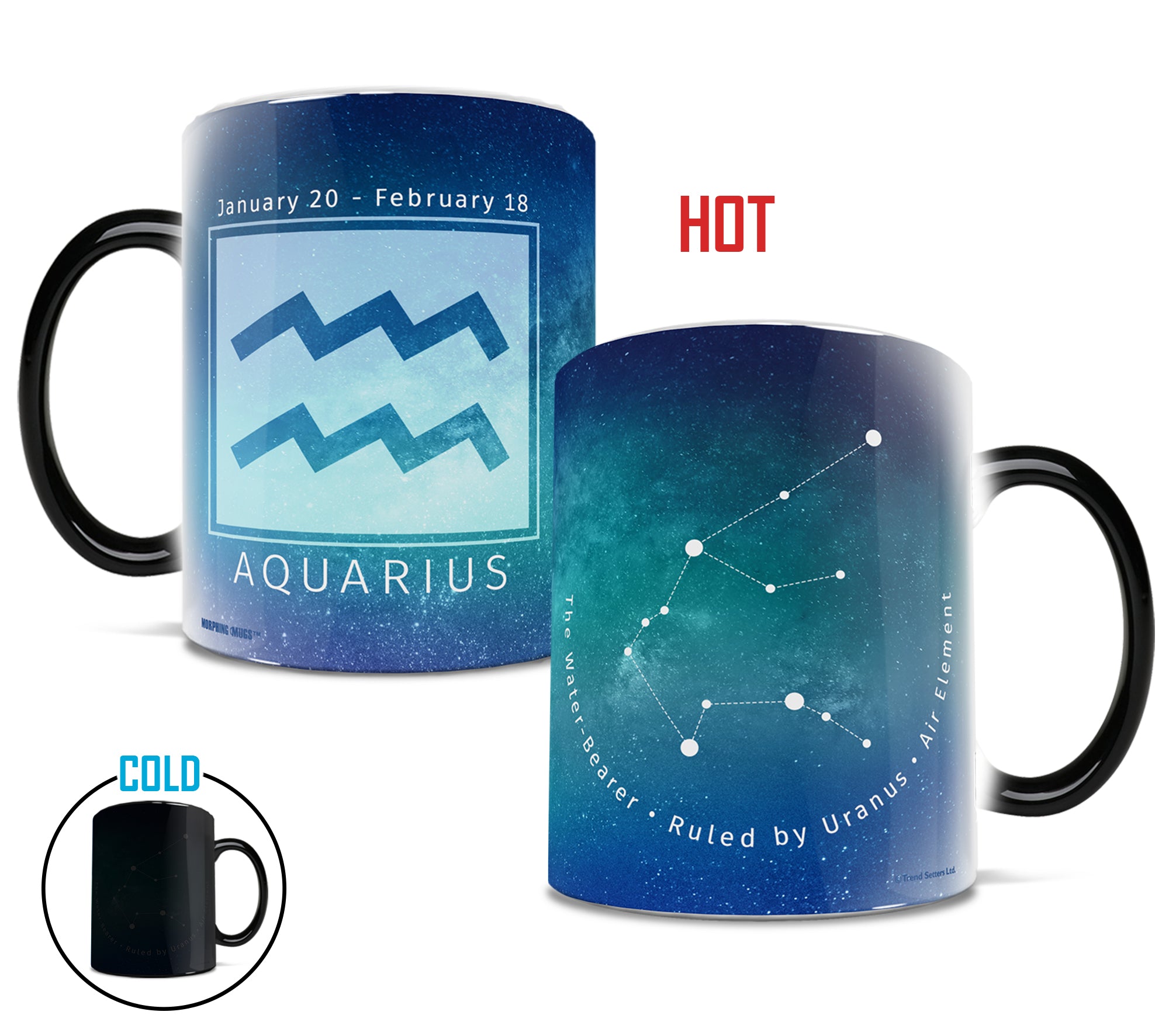 Zodiac Collection (Aquarius) Morphing Mugs® Heat-Sensitive Mug MMUG667