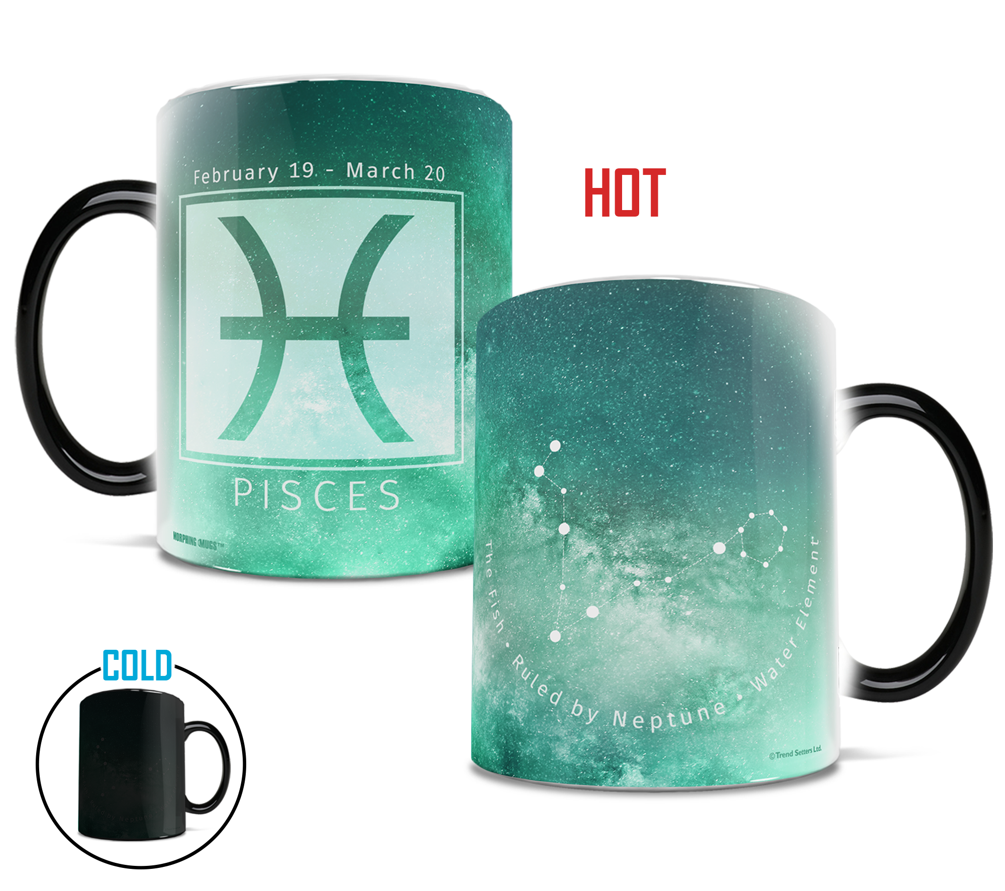 Zodiac Collection (Pisces) Morphing Mugs® Heat-Sensitive Mug MMUG668