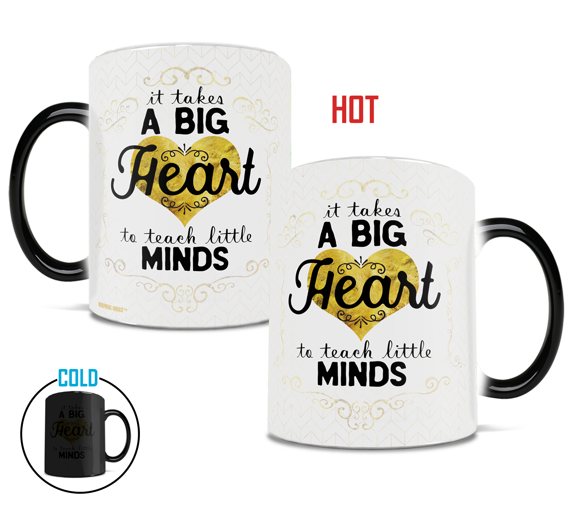 Career Collection (Teacher - It Takes a Big Heart) Morphing Mugs® Heat-Sensitive Mug MMUG681