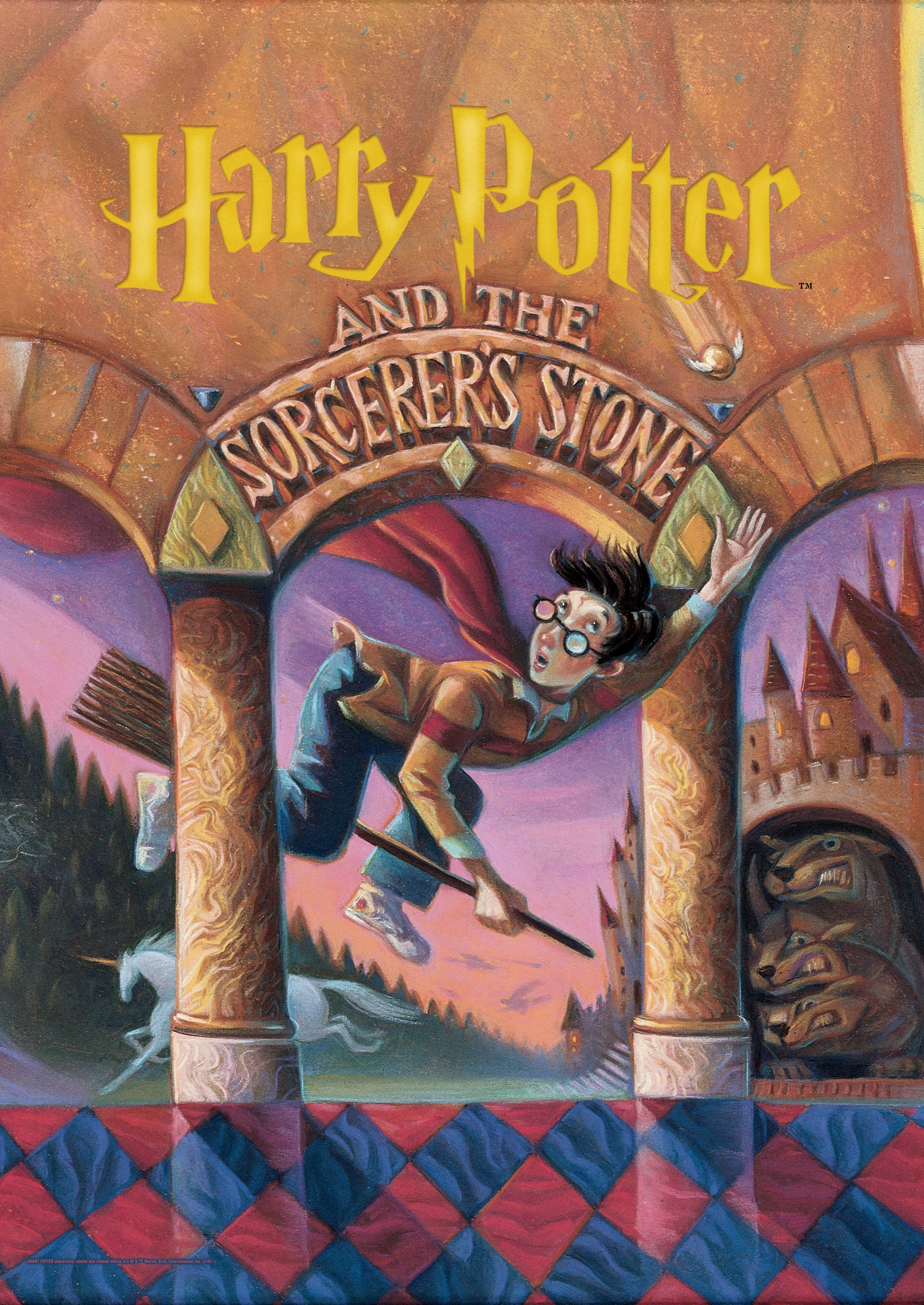 Harry Potter (Book Cover - Sorcerers Stone) MightyPrint™ Wall Art MP17240252