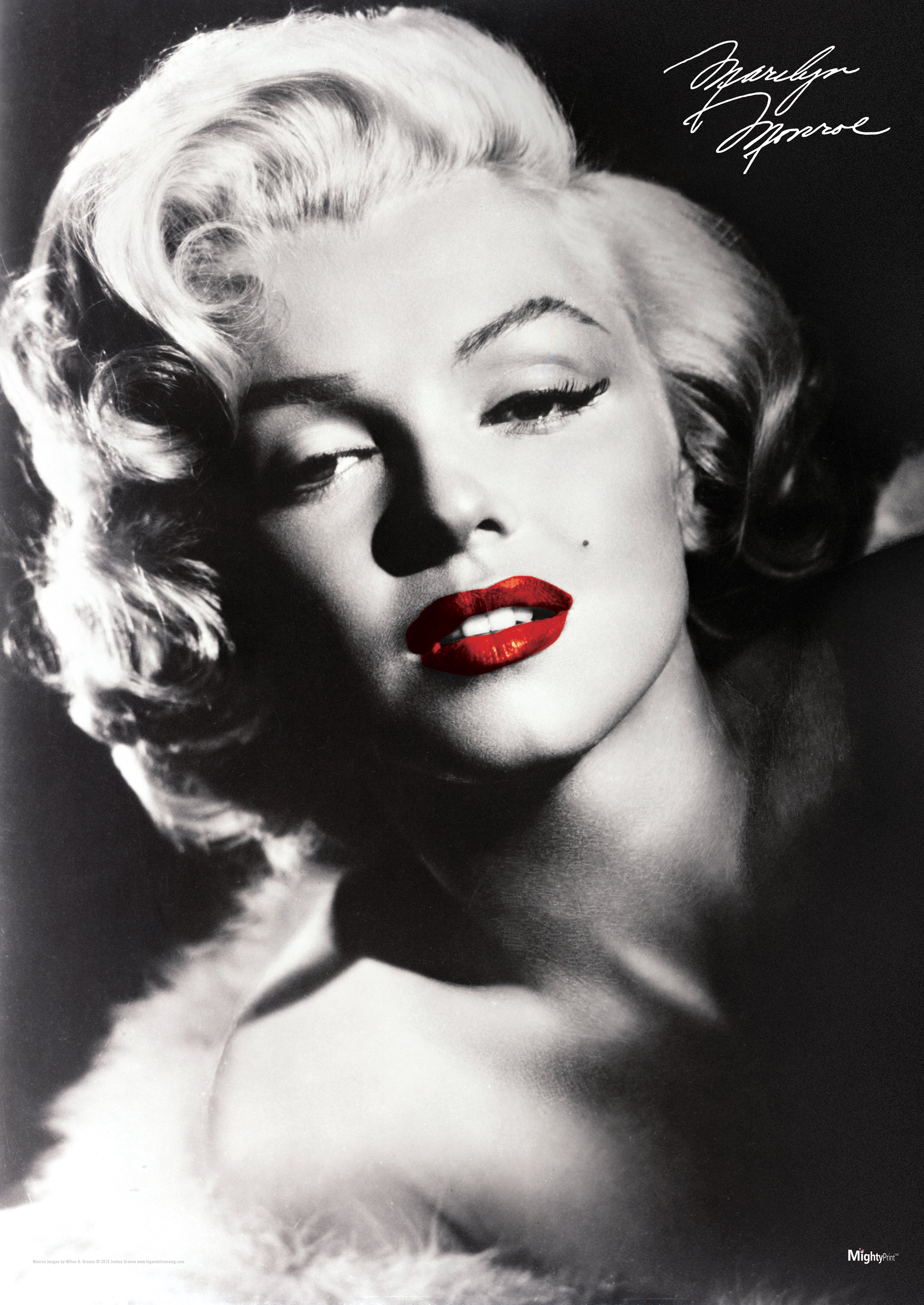 Marilyn Monroe (Red Lips) MightyPrint™ Wall Art MP17240369