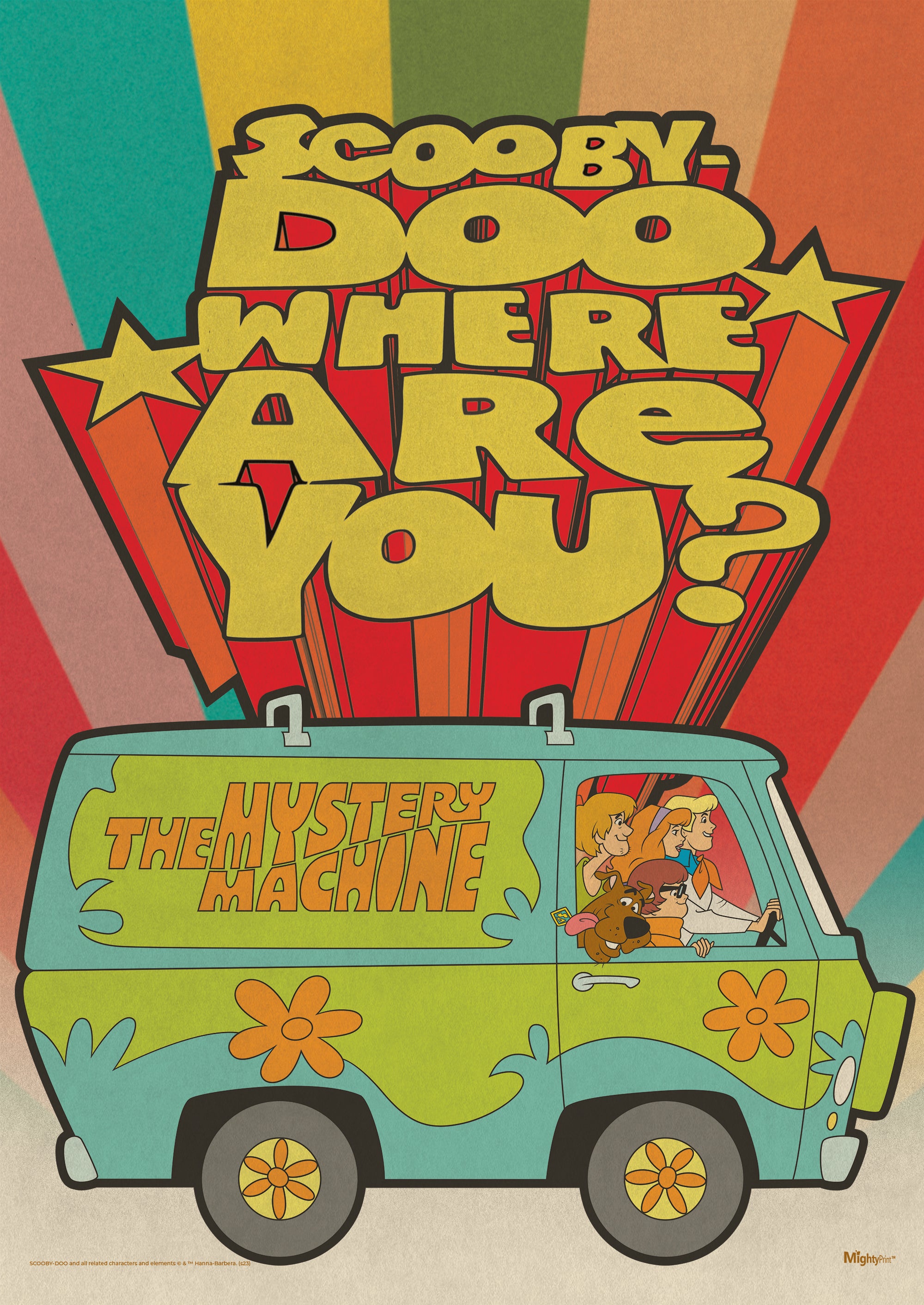 Scooby-Doo (Retro Mystery Machine) MightyPrint™ Wall Art MP17240915