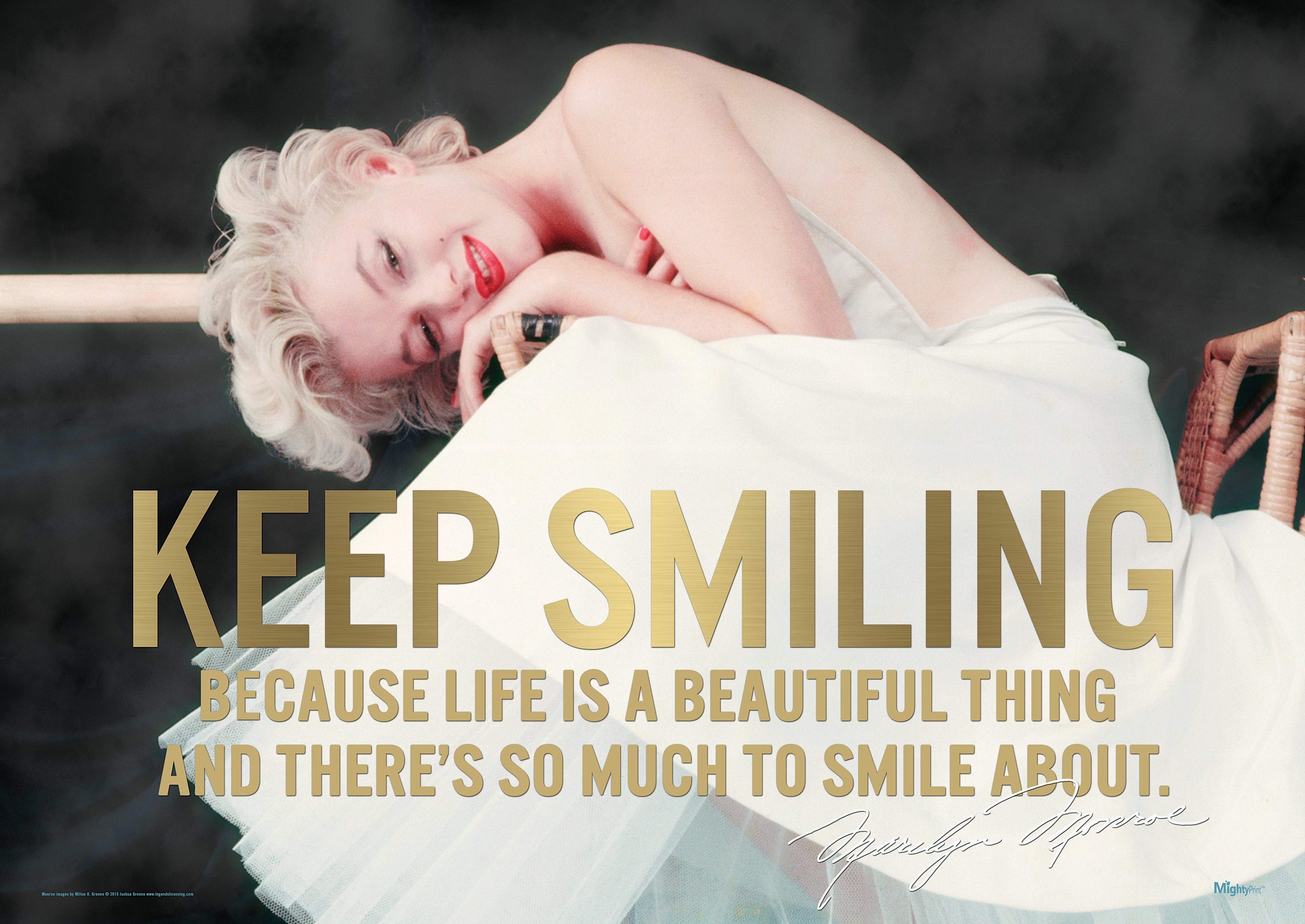 Marilyn Monroe (Keep Smiling) MightyPrint™ Wall Art MP24170153