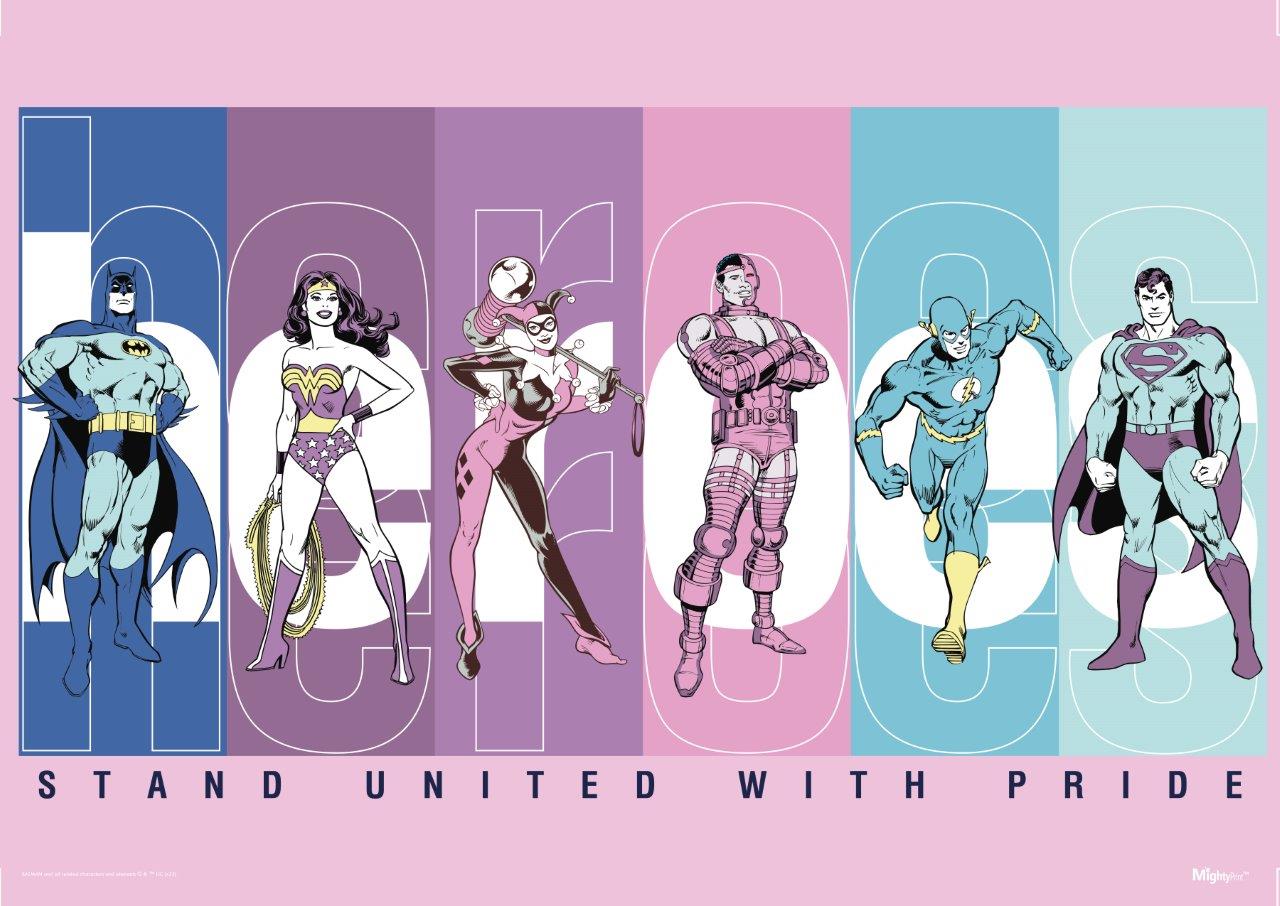 DC Comics (Justice League - Stand United With Pride) MightyPrint™ Wall Art MP24170762