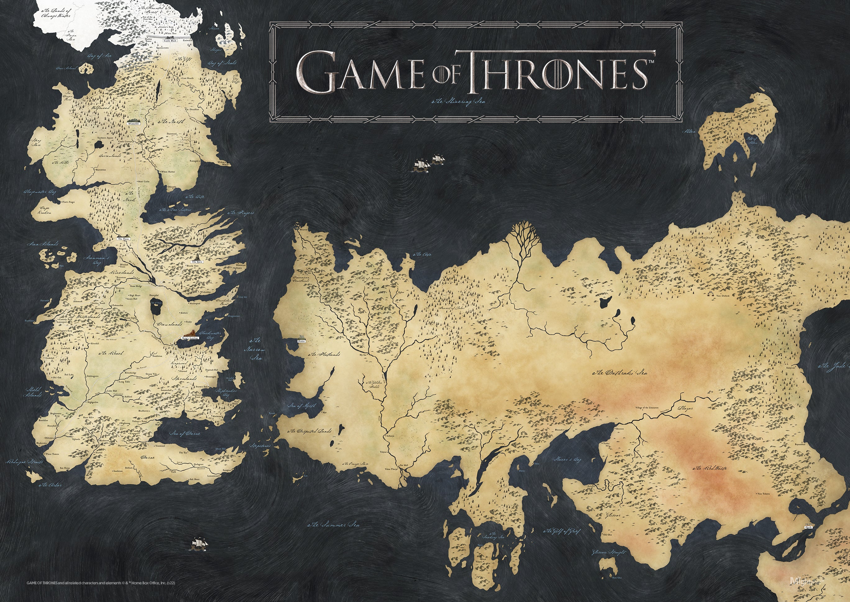 Game of Thrones (Westeros Map) MightyPrint™ Wall Art MP24170764