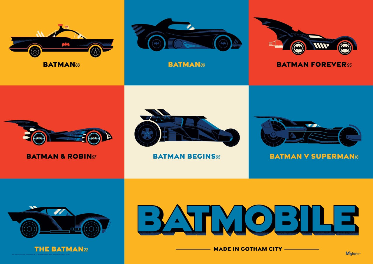 Batman 85th Anniversary (Batmobile Through Time) MightyPrint™ Wall Art MP24170972