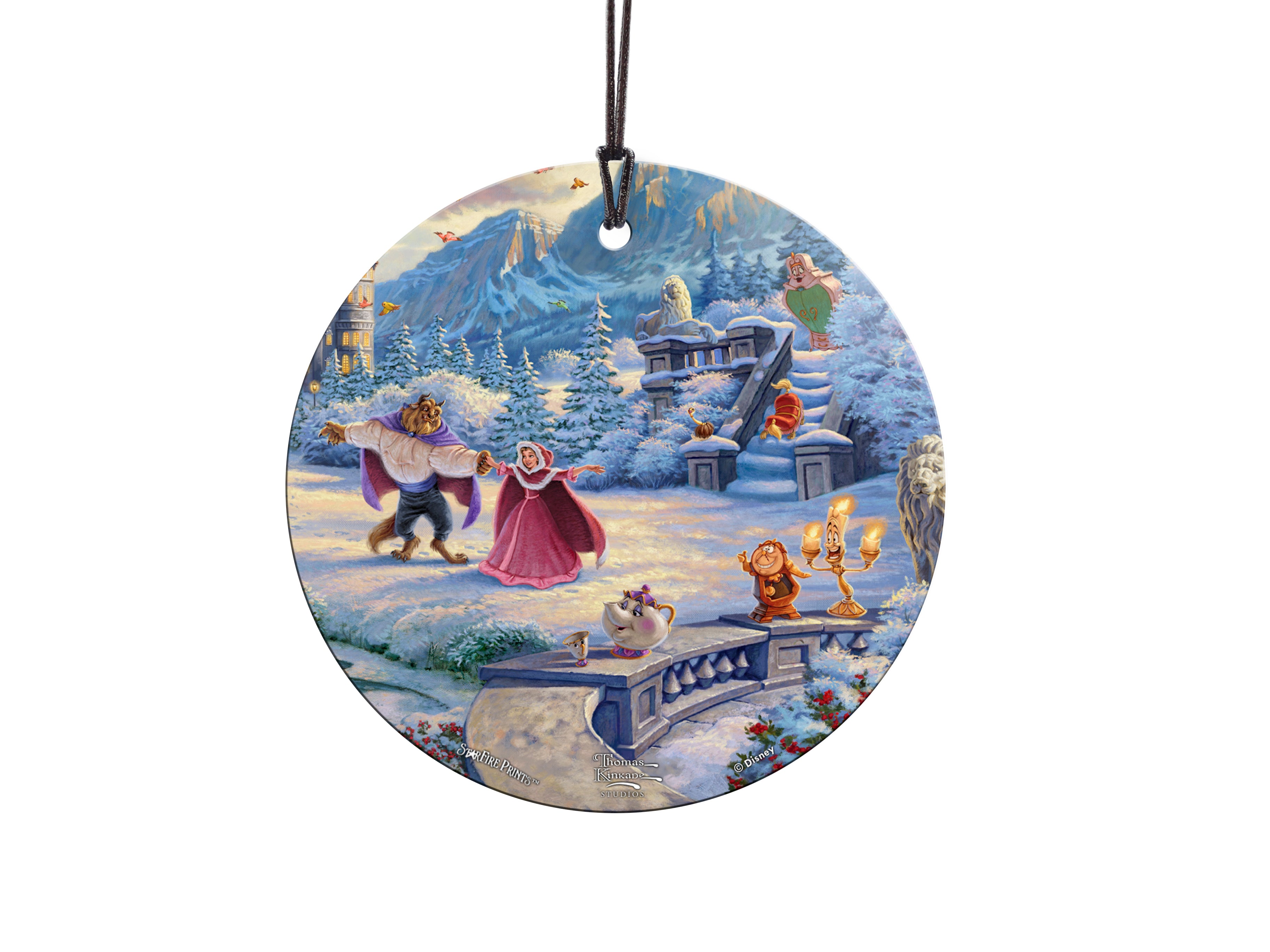 Disney (Beauty and the Beasts Winter Enchantment) StarFire Prints™ Hanging Glass Print SPCIR1052