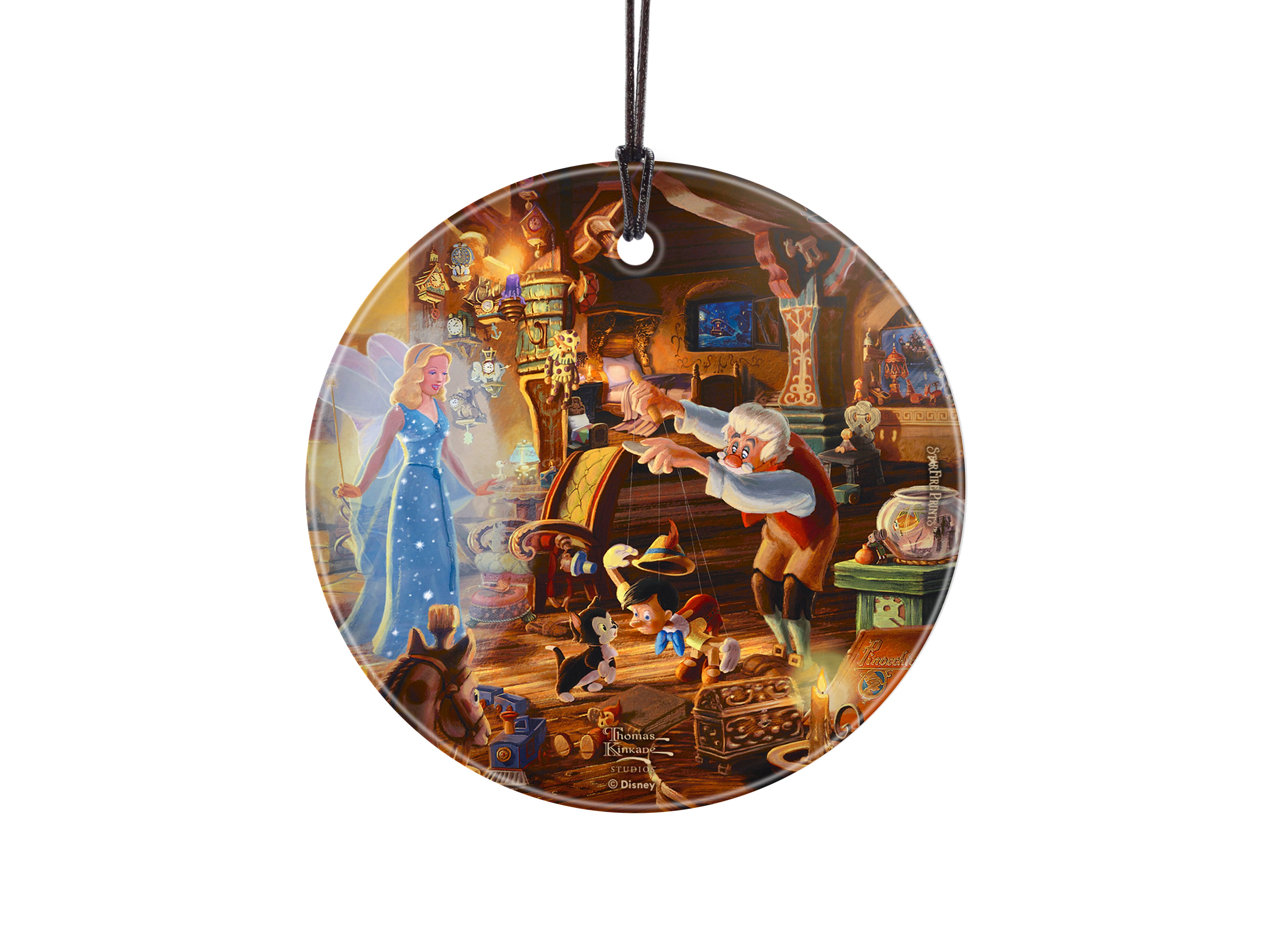 Disney (Geppettos Pinocchio) StarFire Prints™ Hanging Glass Print SPCIR1268