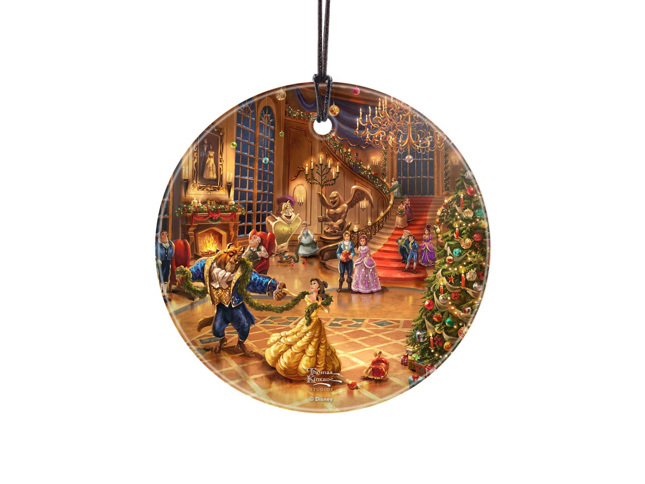 Disney (Beauty and the Beast Christmas Celebration) StarFire Prints™ Hanging Glass Print SPCIR1302