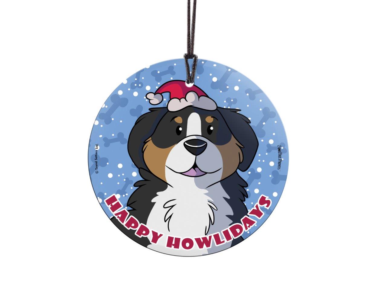 Christmas Collection (Happy Howlidays - Beagle) StarFire Prints™ Hanging Glass Print SPCIR788