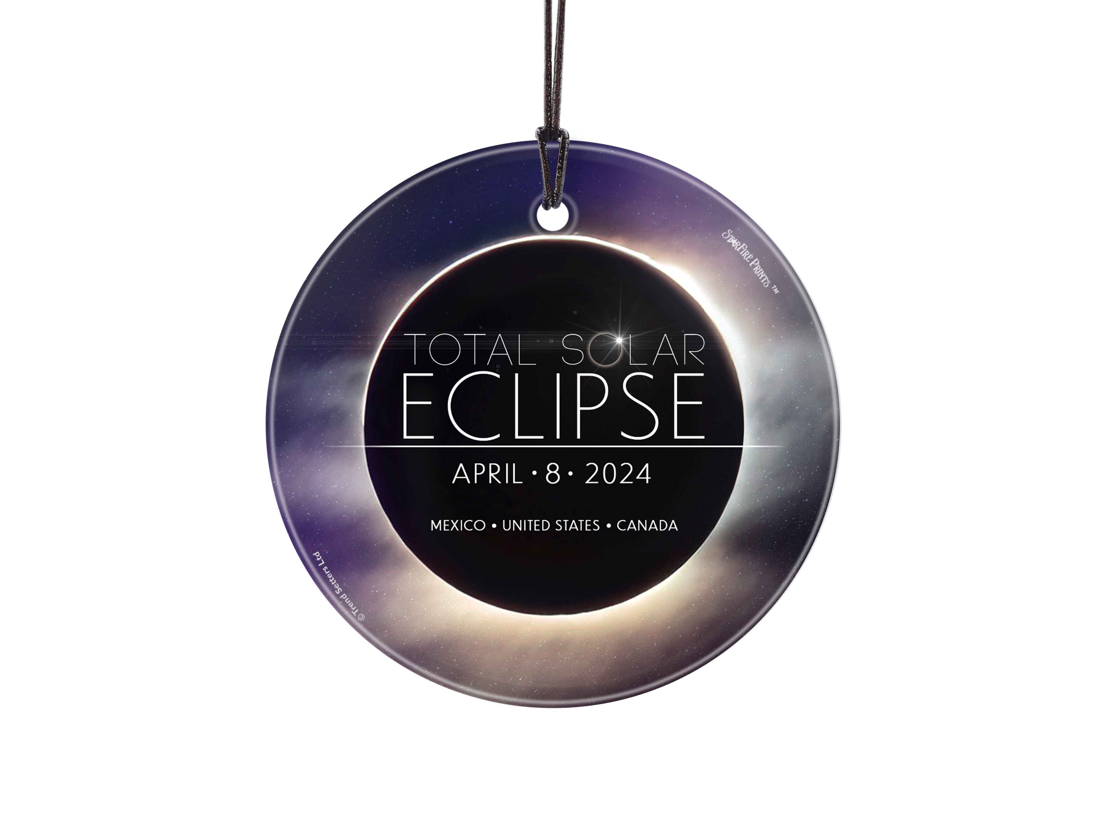 Solar Eclipse StarFire Prints™ Hanging Glass Print SPCIR863