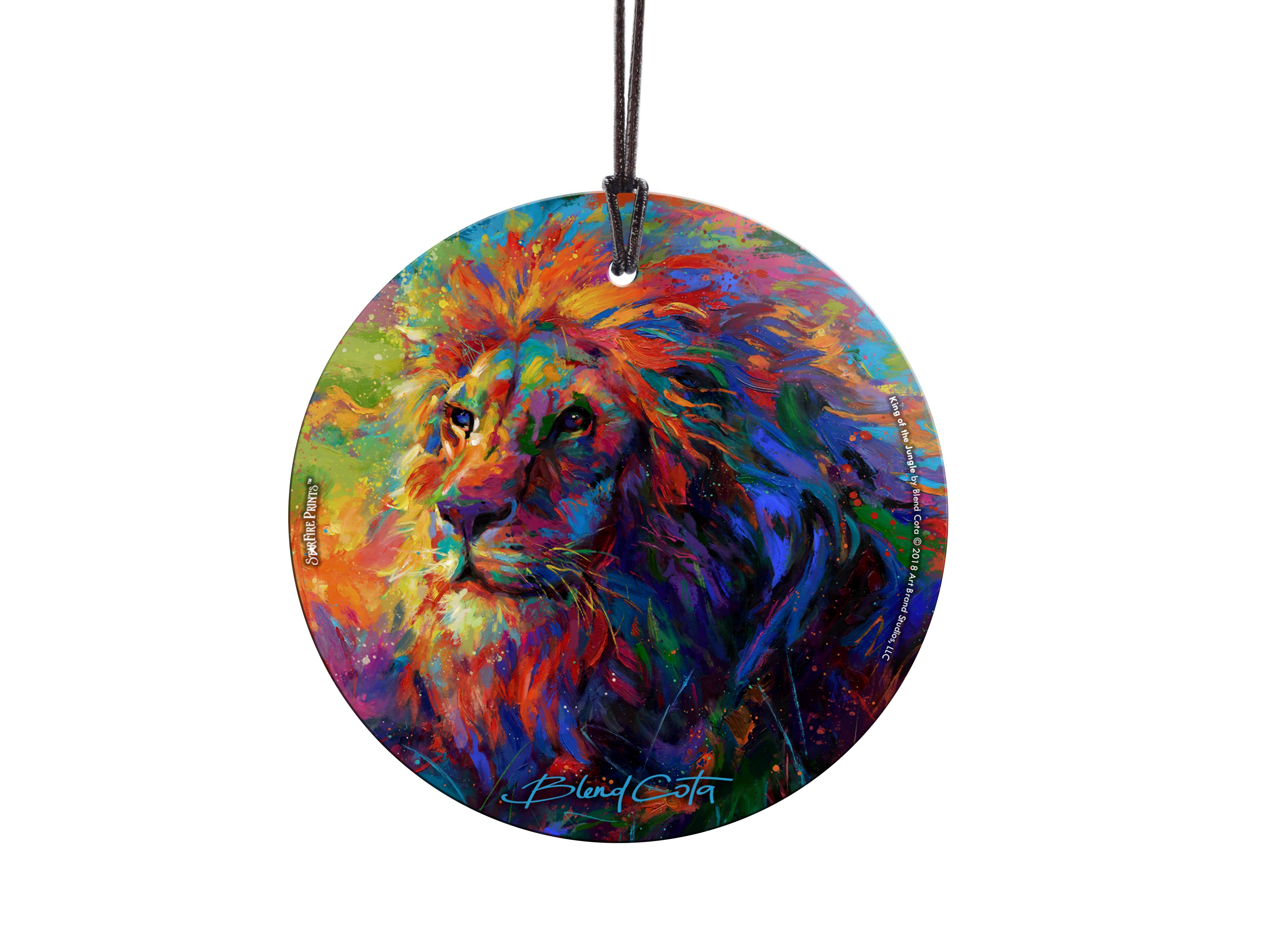 Blend Cota (King of the Jungle) StarFire Prints™ Hanging Glass Print SPCIR952