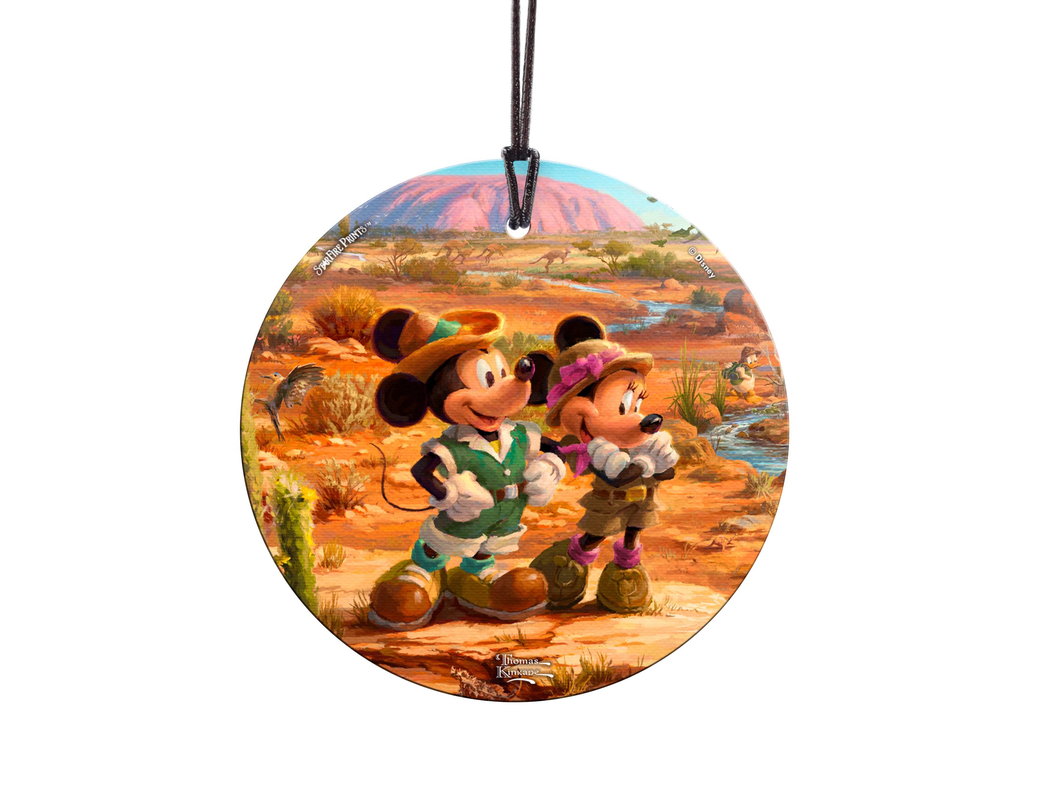 Disney (Minnie and Mickey in the Outback) StarFire Prints™ Hanging Glass Print SPCIR988
