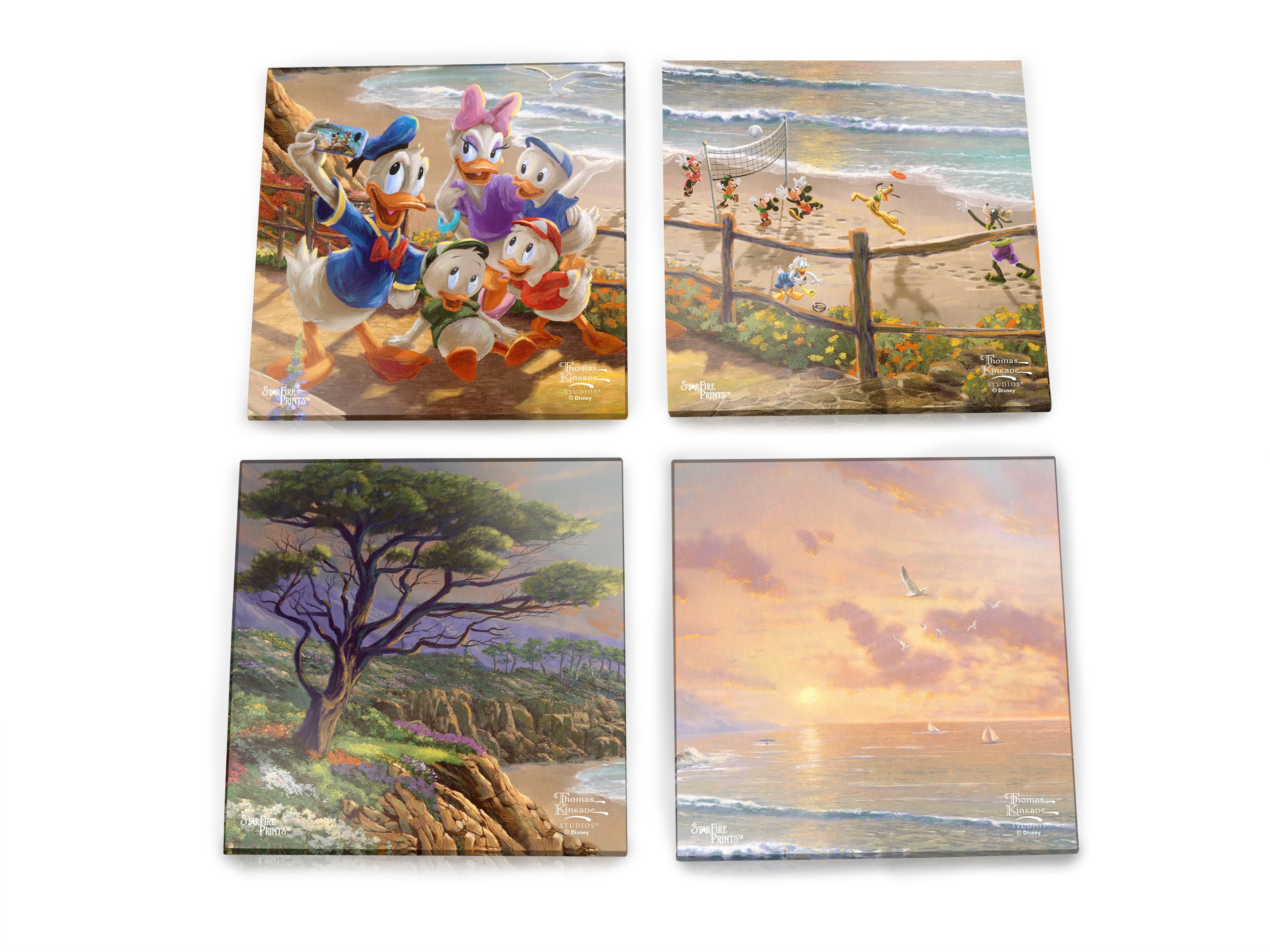 Disney (Donald and Daisy Duck - A Duck Day Afternoon) StarFire Prints™ Glass Coaster Set of Four SPCSTR1105