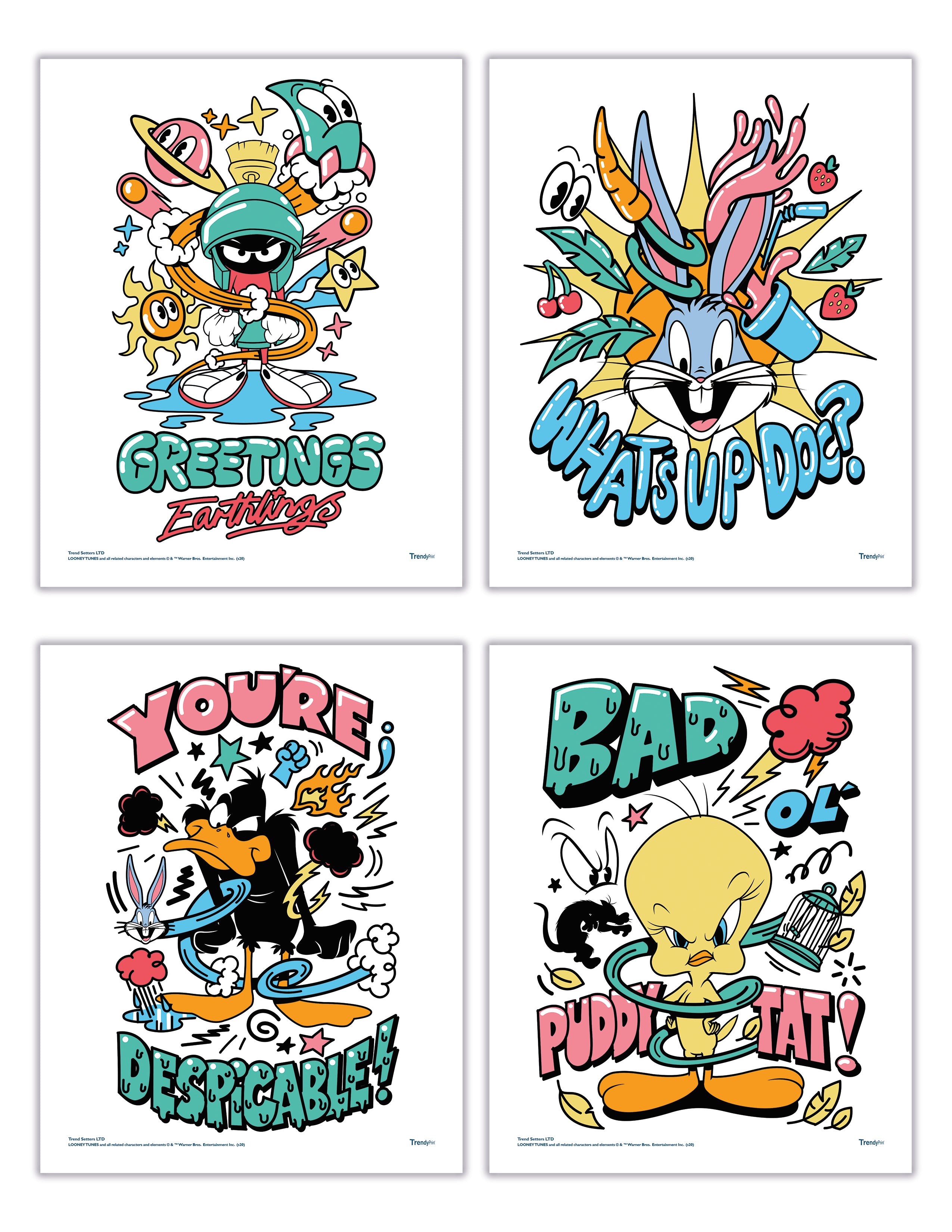 Looney Tunes (Phrasing) TrendyPrint™ Wall Art Set TP08100014