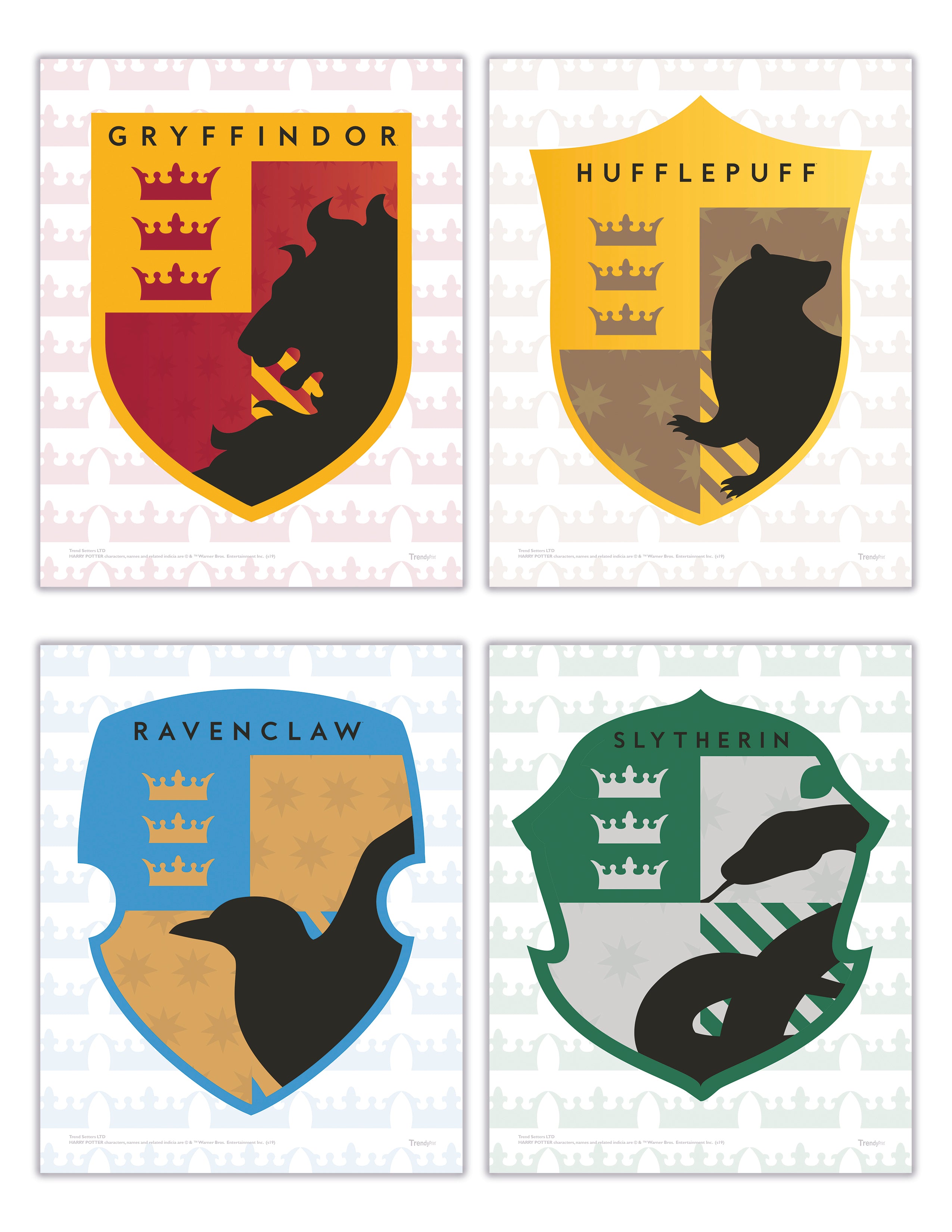 Harry Potter (Hogwarts House Pride) TrendyPrint™ Wall Art Set TP08100515