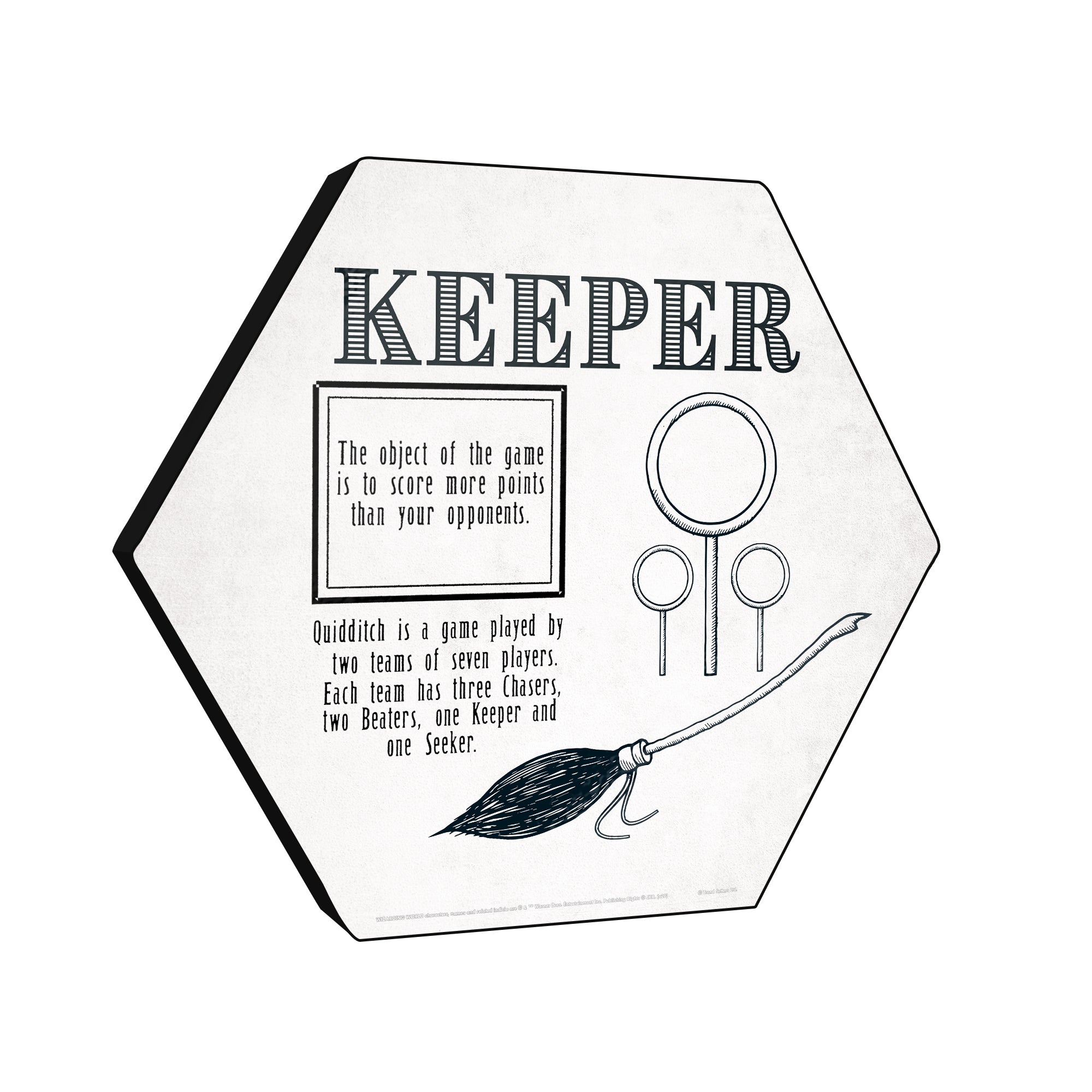 Harry Potter (Quidditch - Keeper) KNEXAGON® Wood Print WPHEX1458HPQU