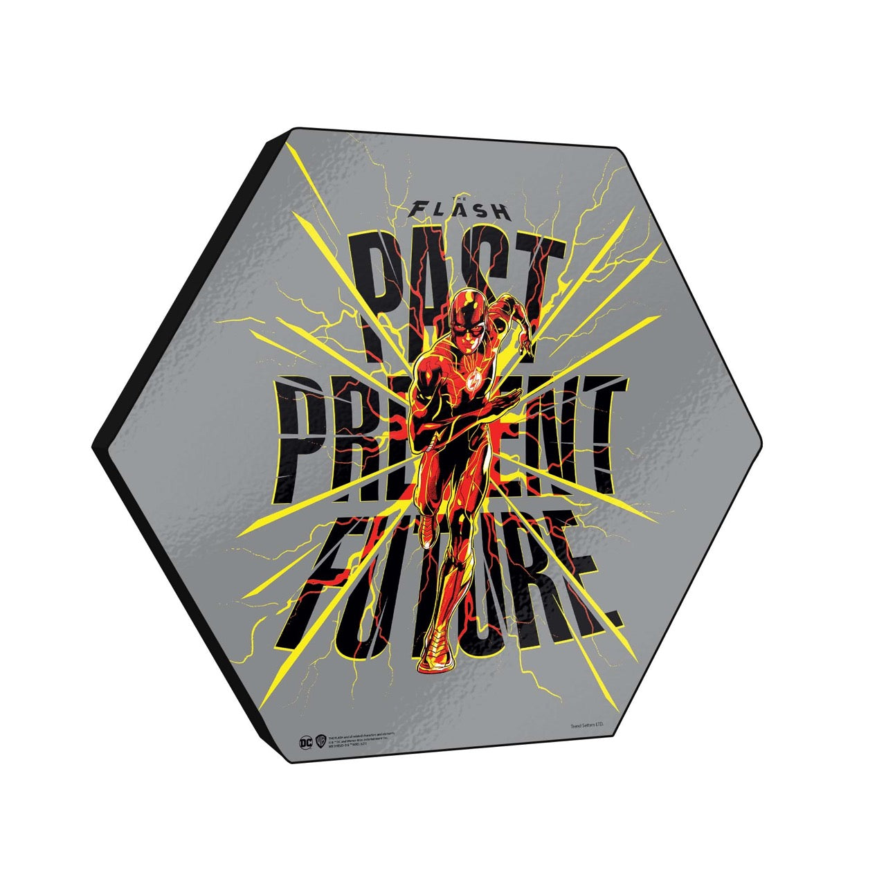 The Flash (Past Present Future) KNEXAGON® Wood Print WPHEX1890