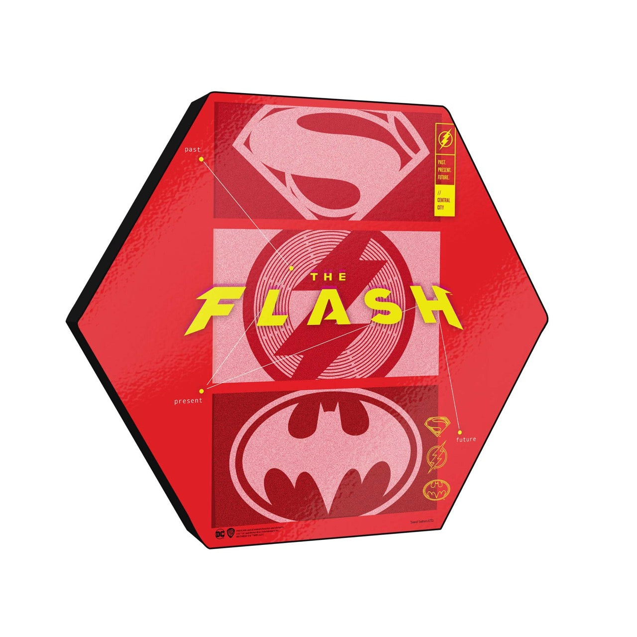 The Flash (Symbols) KNEXAGON® Wood Print WPHEX8807