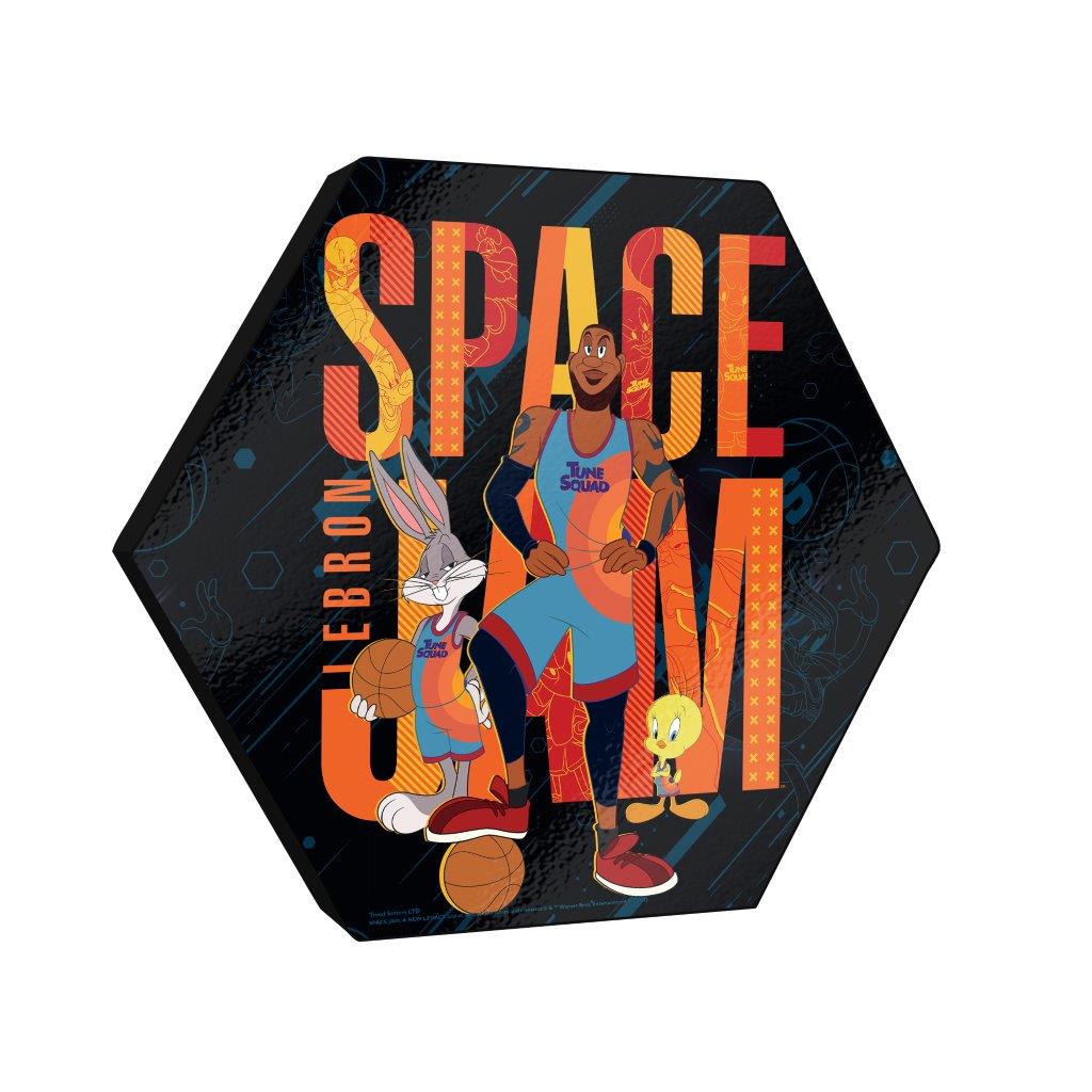 Space Jam: A New Legacy (Welcome To The Jam - Slam Dunk) KNEXAGON® Wood Print WPHEX9527SJWJ