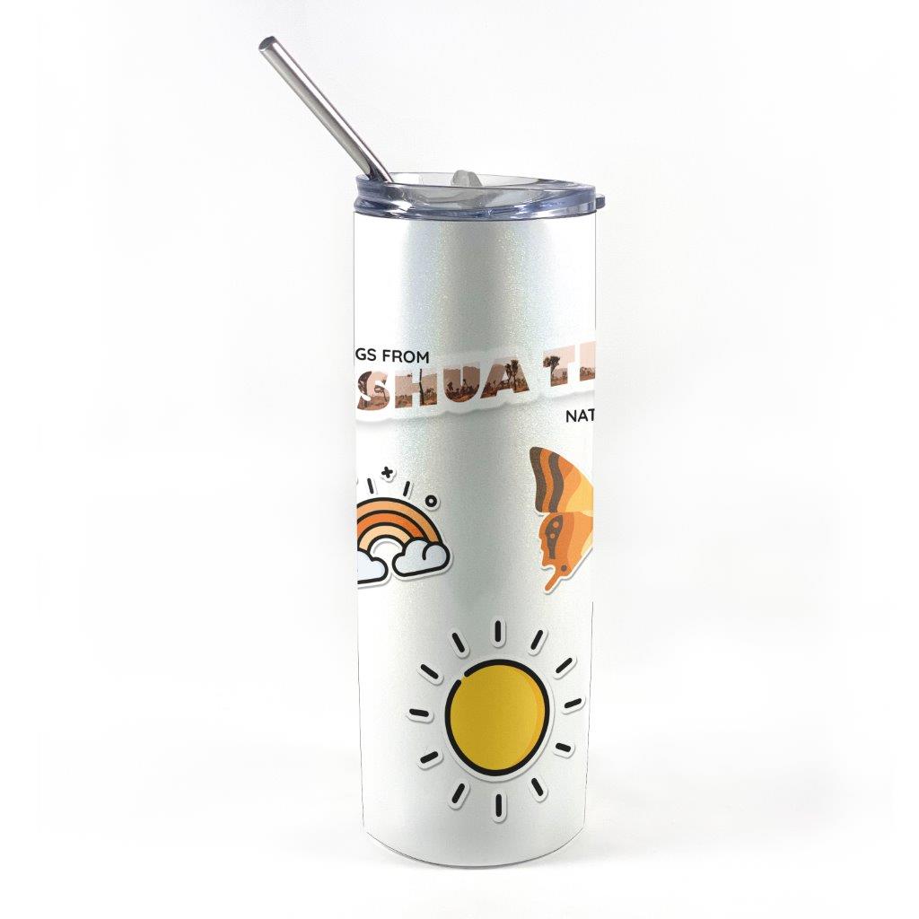 Trend Setters Original (Joshua Tree) 20 Oz Stainless Steel Iridescent Travel Tumbler with Straw