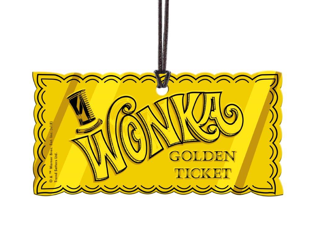 Willy Wonka and the Chocolate Factory (Golden Ticket) Hanging Acrylic Print ACPCERT383
