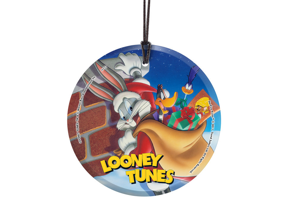 Looney Tunes (Santa Bugs Bunny) StarFire Prints™ Hanging Glass Print SPCIR144
