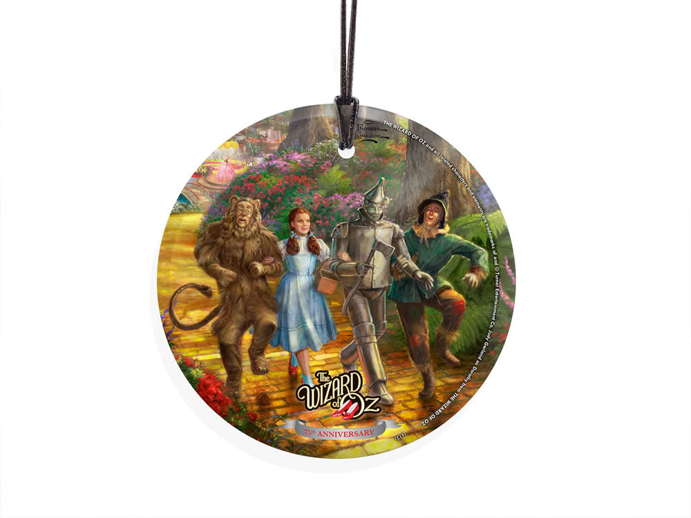 The Wizard of Oz (Thomas Kinkade - Follow the Yellow Brick Road) StarFire Prints™ Hanging Glass Dorothy and Friends SPCIR388
