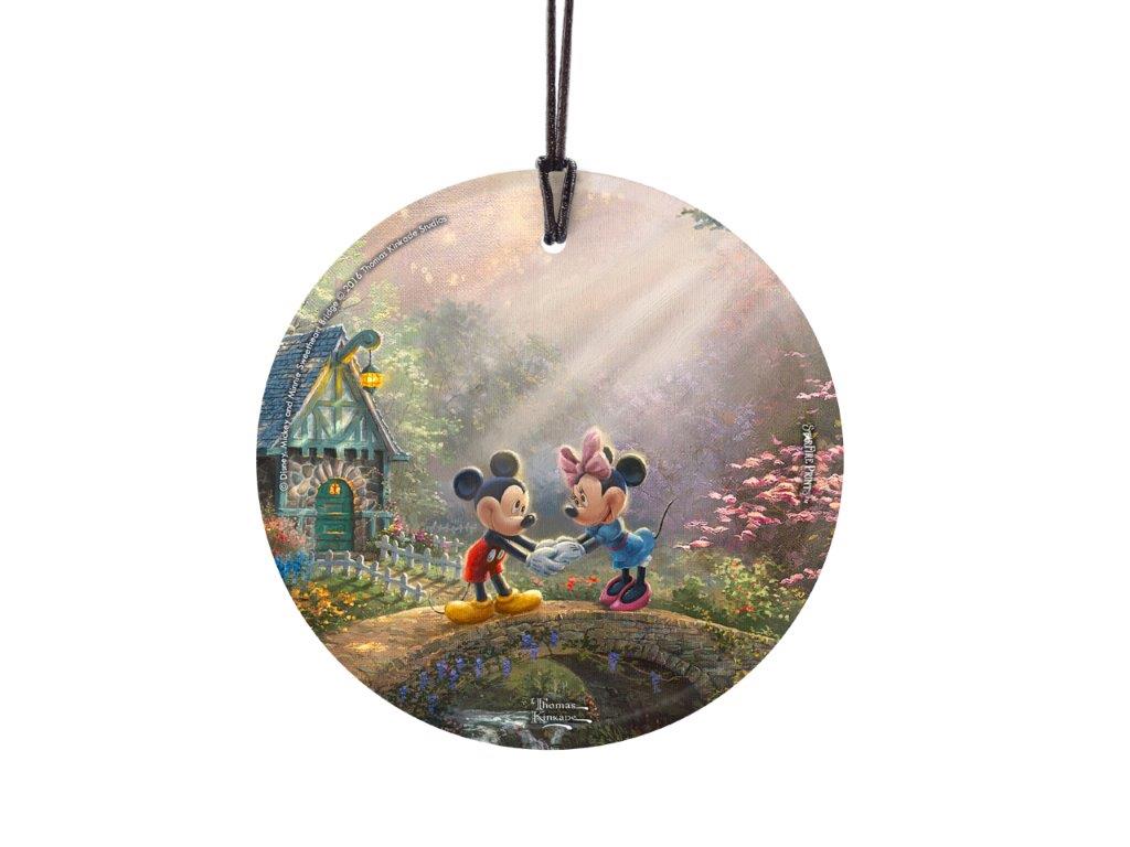 Disney (Mickey and Minnie Sweetheart Bridge) StarFire Prints™ Hanging Glass Print SPCIR658