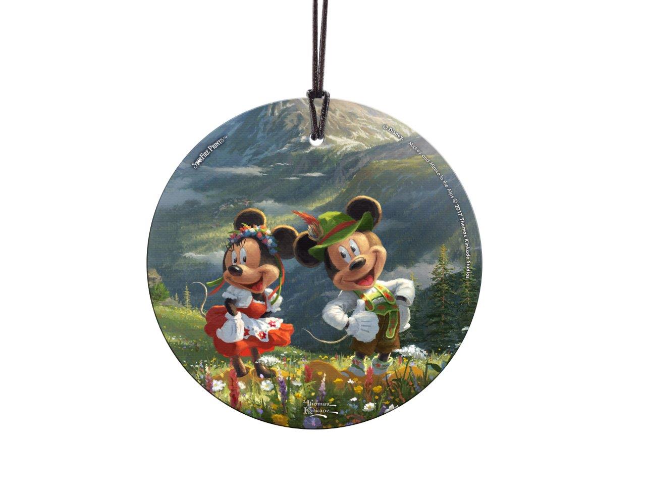Disney (Mickey and Minnie in the Alps) StarFire Prints™ Hanging Glass Print SPCIR852