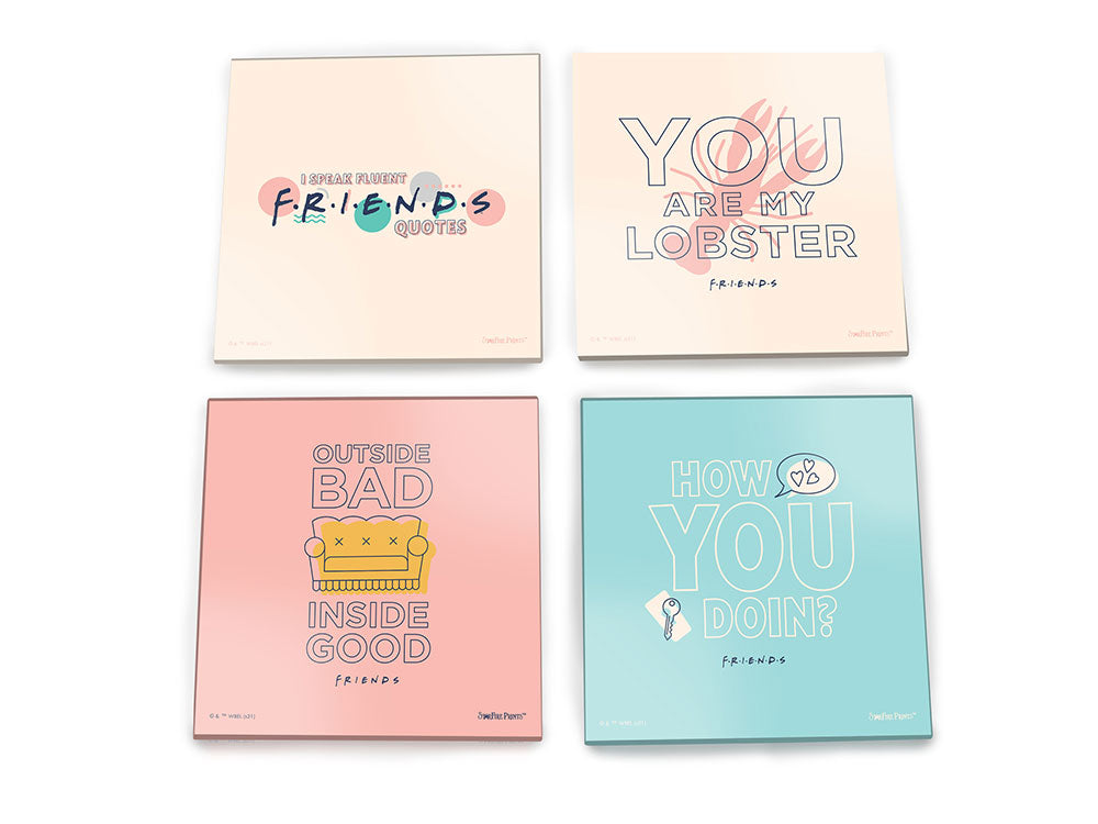 Friends: The Television Show (Simply Friends) StarFire Prints™ Glass Coaster Set of Four SPCSTR1190