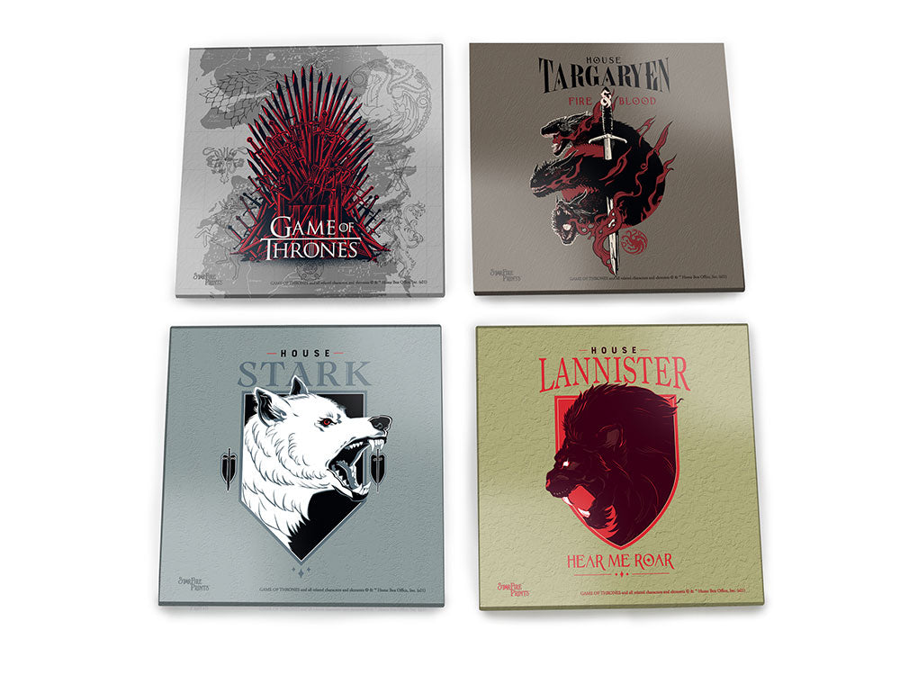 Game of Thrones (Houses for the Throne) StarFire Prints™ Glass Coaster Set of Four SPCSTR1261