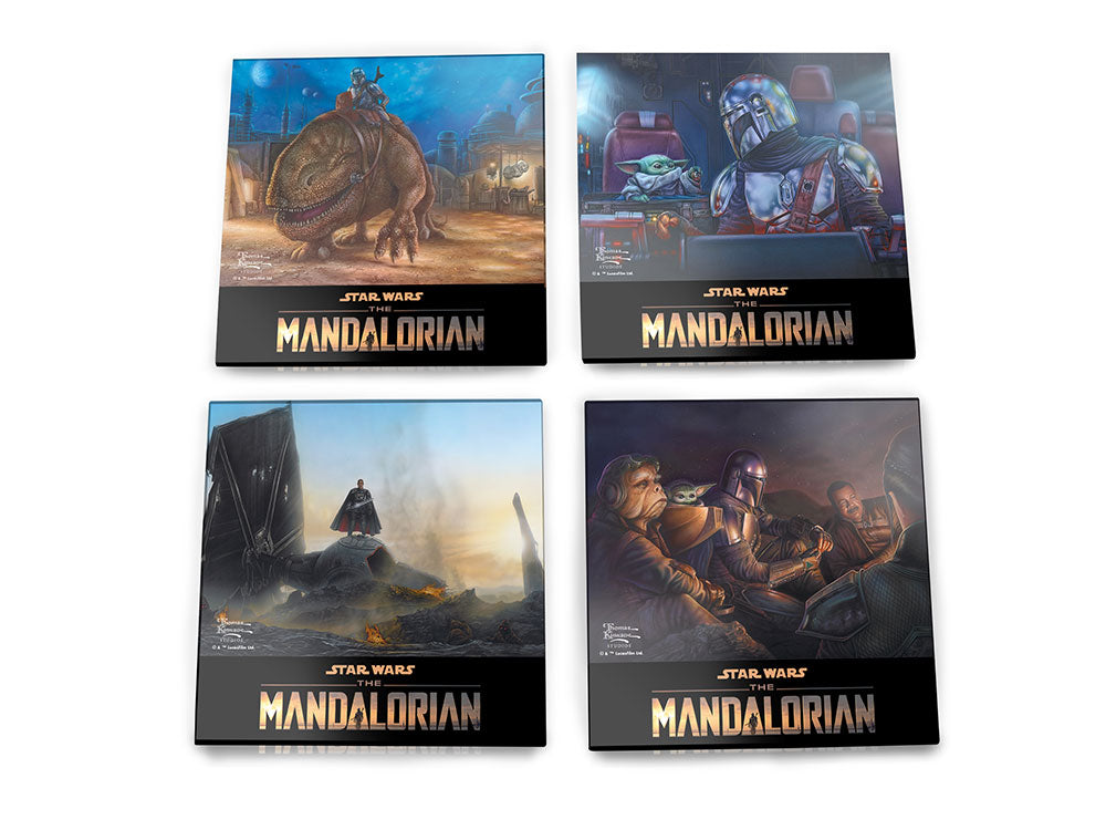 Star Wars (The Mandalorian - Collection 2) StarFire Prints™ Glass Coaster Set of Four SPCSTR1266