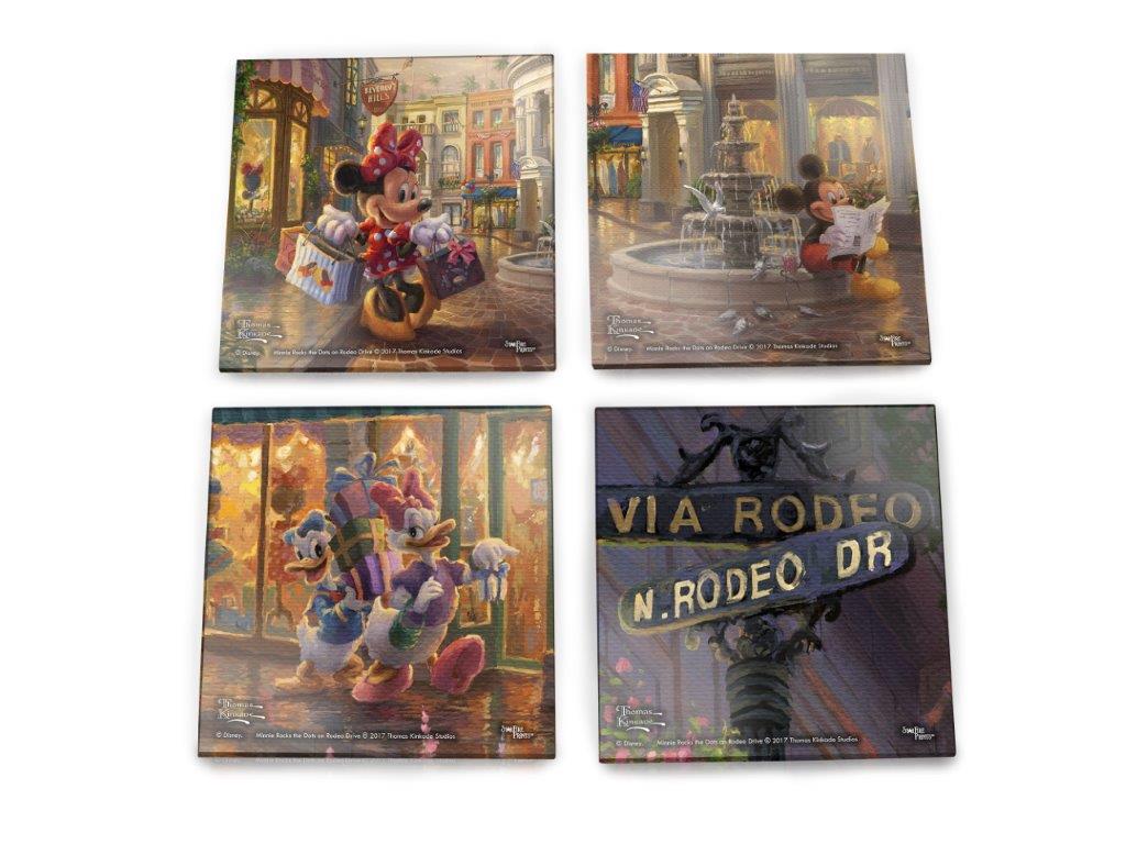 Disney (Minnie Rocks the Dots on Rodeo Drive) StarFire Prints™ Glass Coaster Set of Four SPCSTR803
