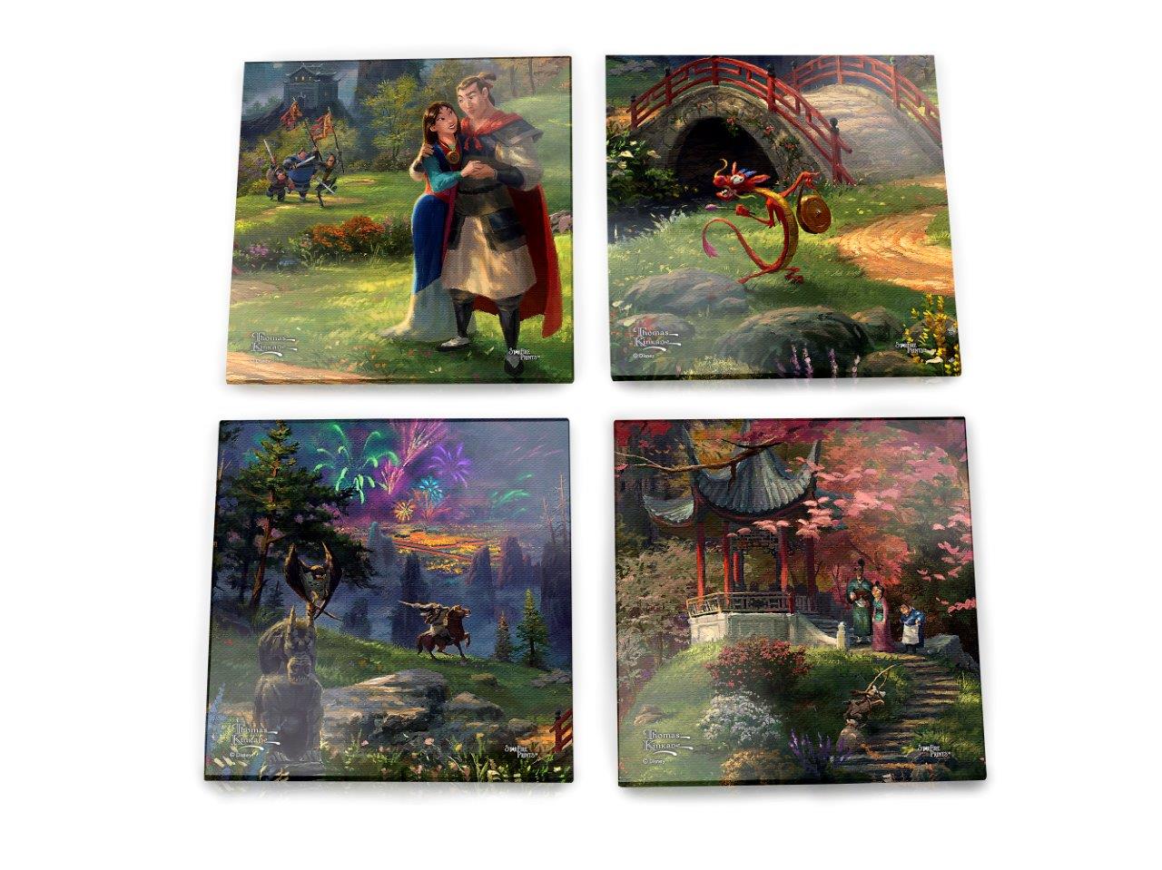 Disney (Mulan - Blossoms of Love) StarFire Prints™ Glass Coaster Set of Four SPCSTR981