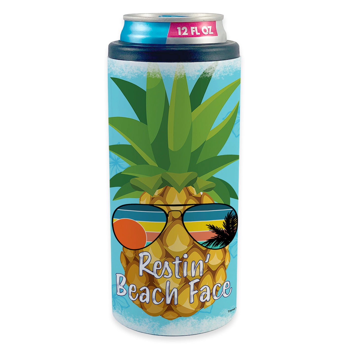 Vacation Collection (Restin Beach Face) 12 Oz Slim Can Cooler