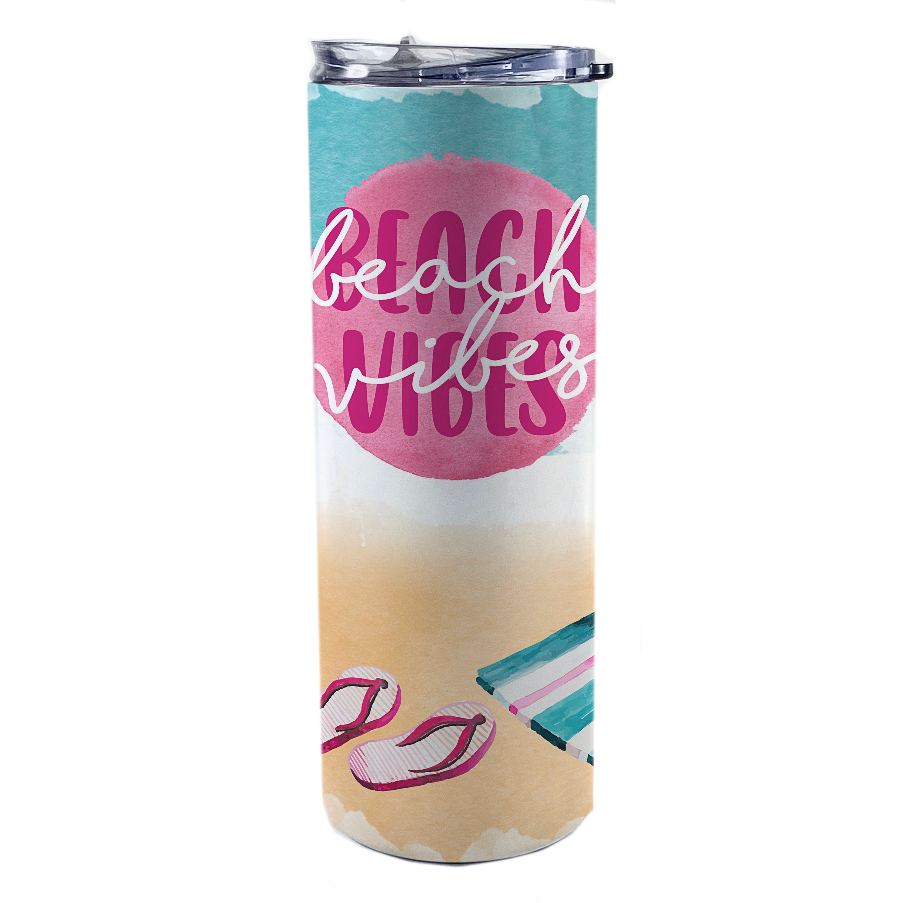 Vacation Collection (Beach Vibes) 20 Oz Stainless Steel Travel Tumbler with Straw SSTUMW0082