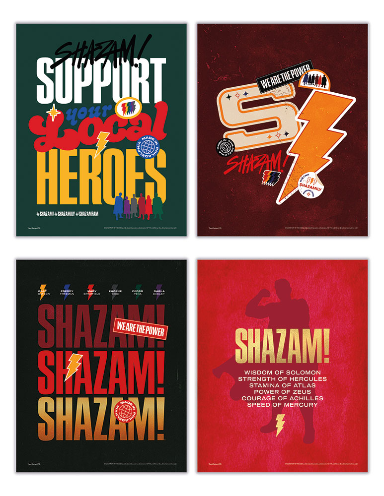Shazam! Fury Of The Gods (Support Your Local Heros) TrendyPrint™ Wall Art Set  TP08100384