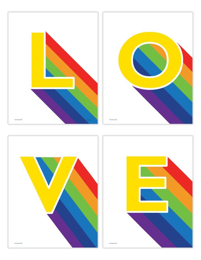Pride Collection (Love) TrendyPrint™ Wall Art Set TP08100977